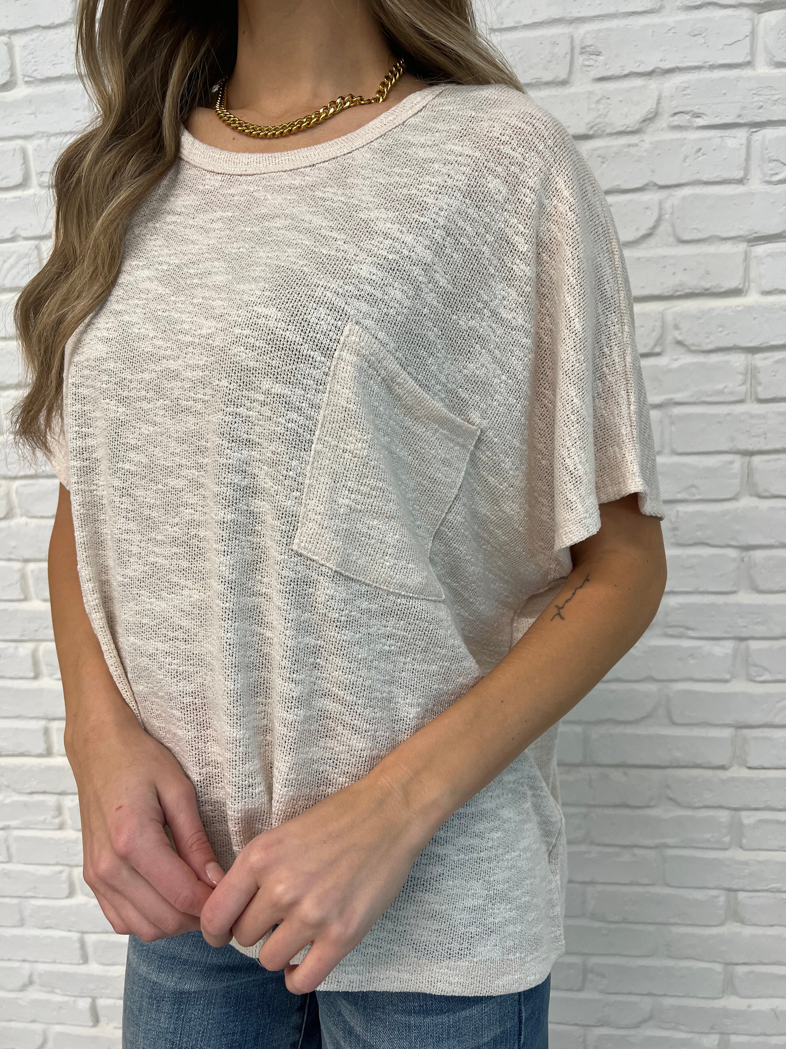 Basically Flowing Dolman Sleeve Top in Sand Beige - Makeswep