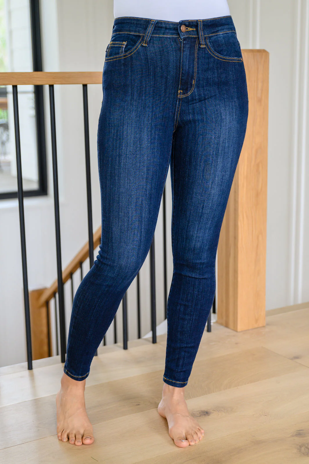 JUDY BLUE Georgia Back Yoke Skinny Jeans with Phone Pocket - Makeswep