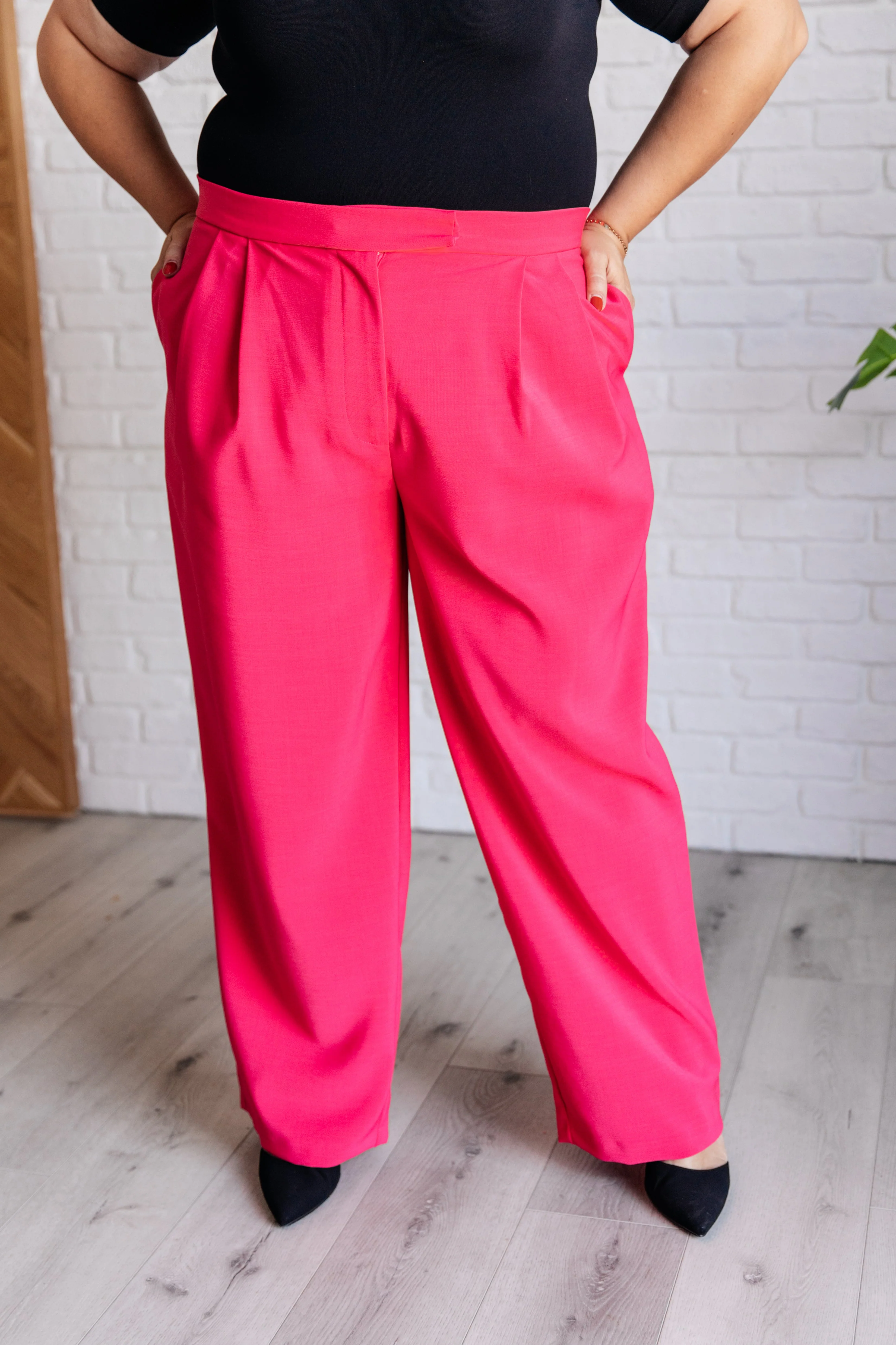 Vigilante Stuff Pleated Trousers in Hot Pink - Makeswep