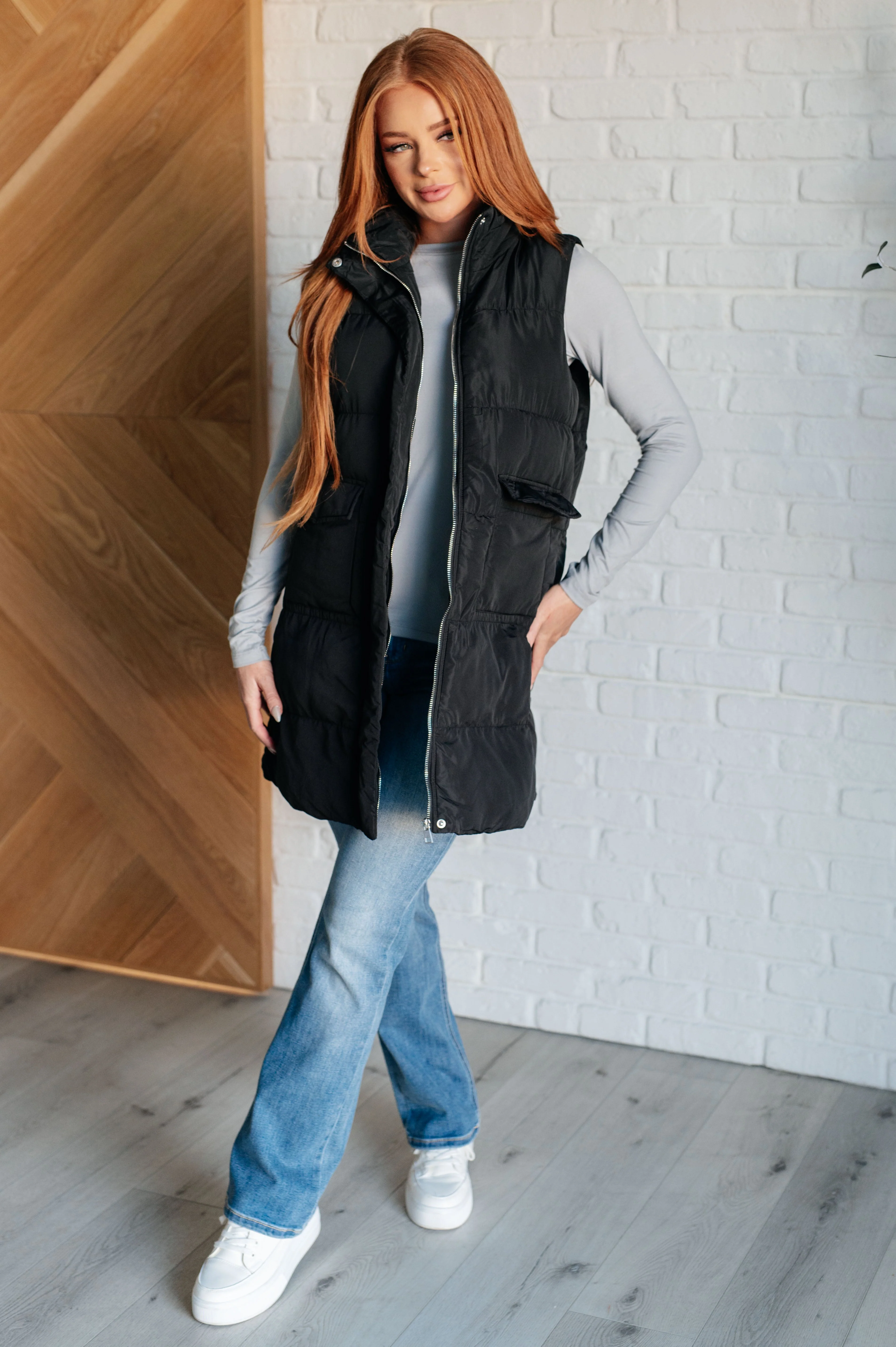 Cold and Calculated Longline Puffer Vest - Makeswep