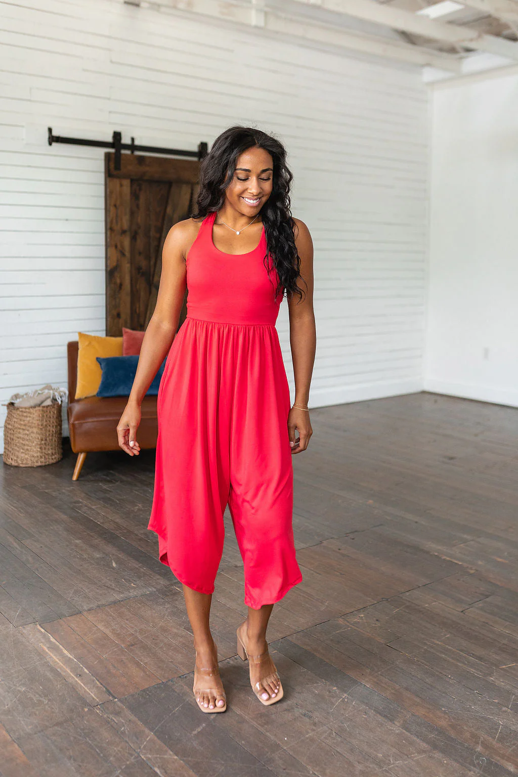 Good Idea Jumpsuit in Red - Makeswep