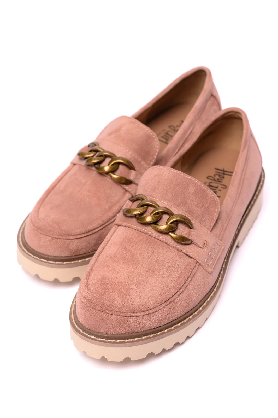 CORKYS Literally Loafers in Blush Faux Suede - Makeswep