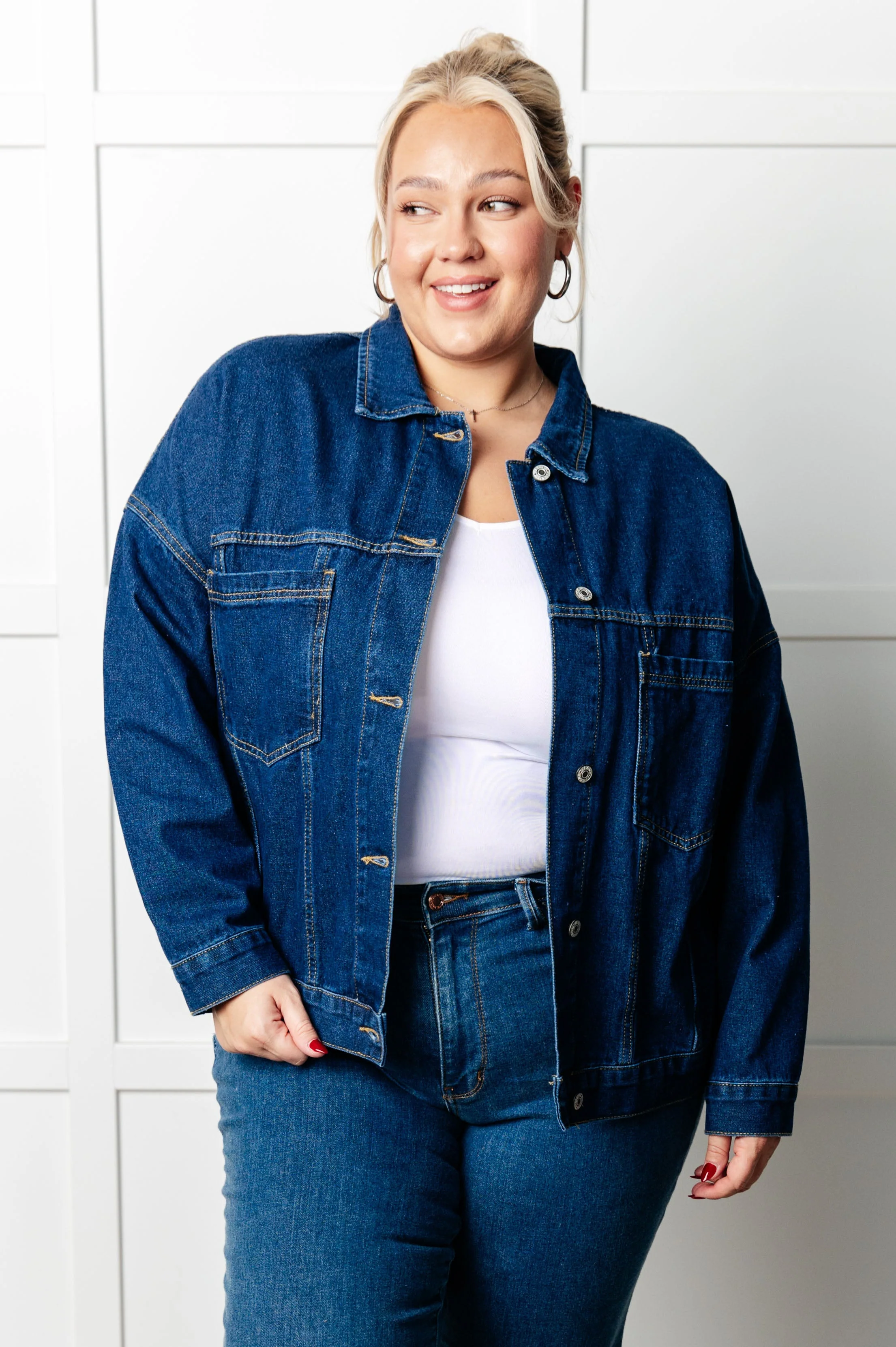Have We Met Oversized Denim Jacket - Makeswep