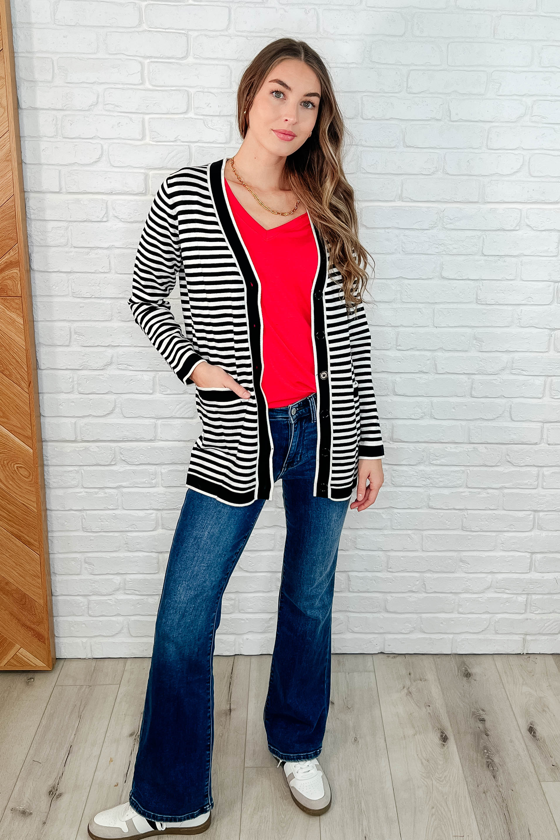 Finagle Your Way Striped Cardigan - Makeswep