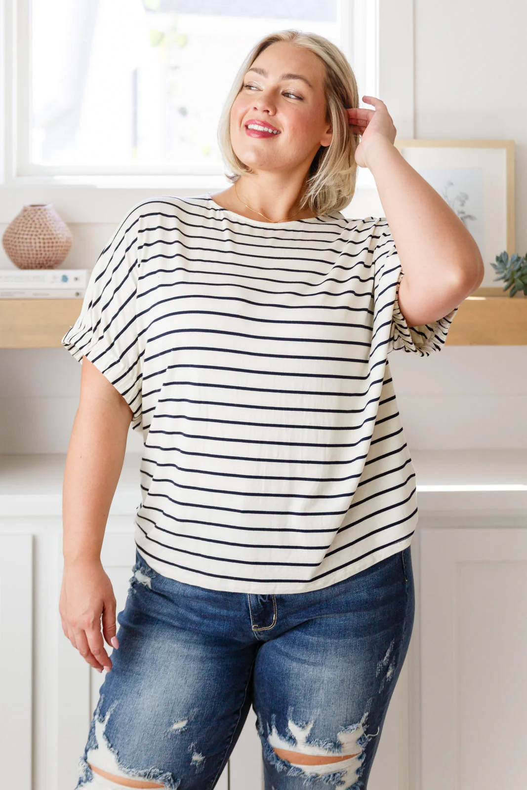 Much Ado About Nothing Striped Top - Makeswep