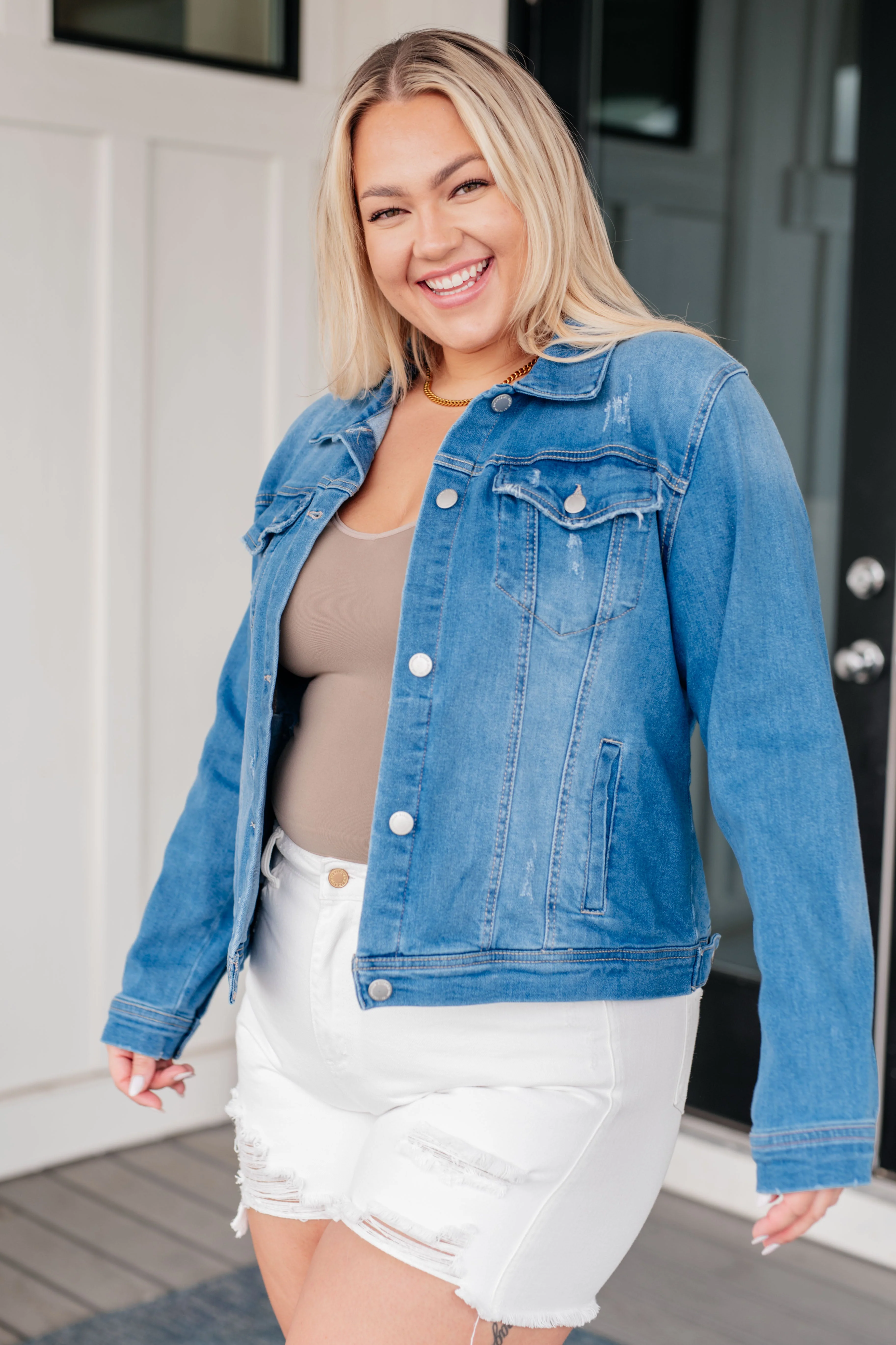Every Occasion Denim Button Up Jacket - Makeswep