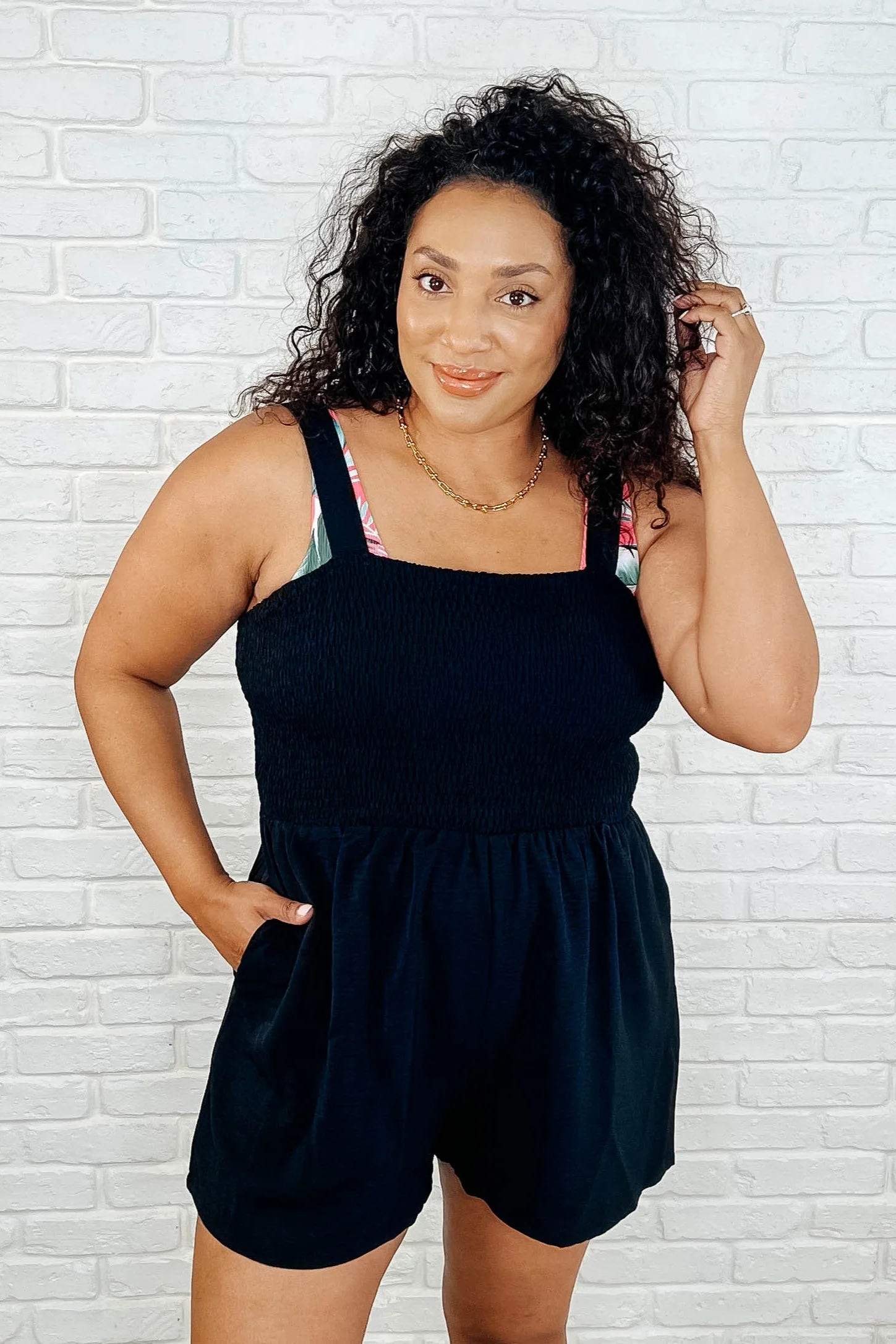 Assume the Best Square Neck Romper - Makeswep