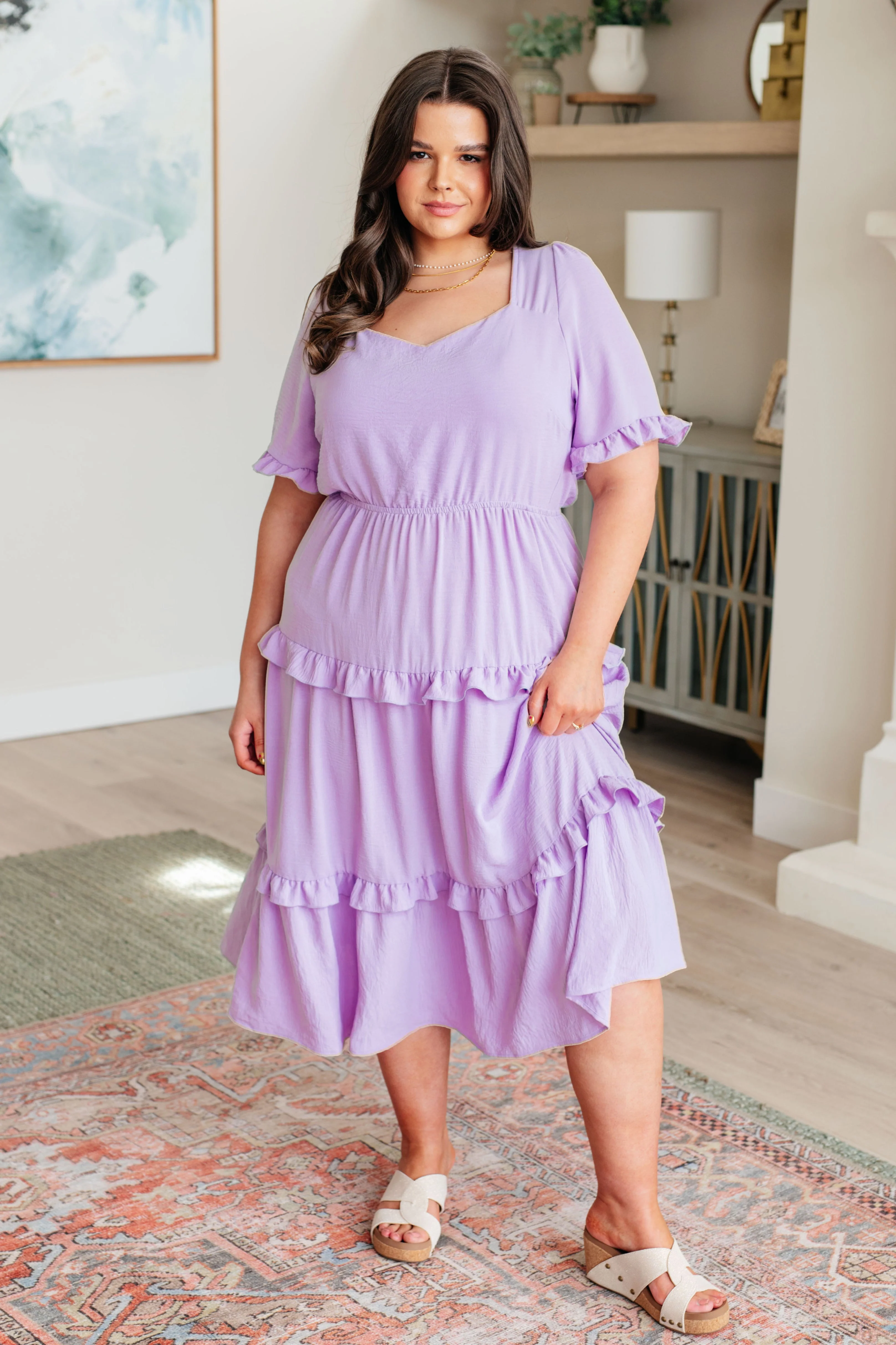 In My Carefree Era Tiered Ruffled Dress - Makeswep