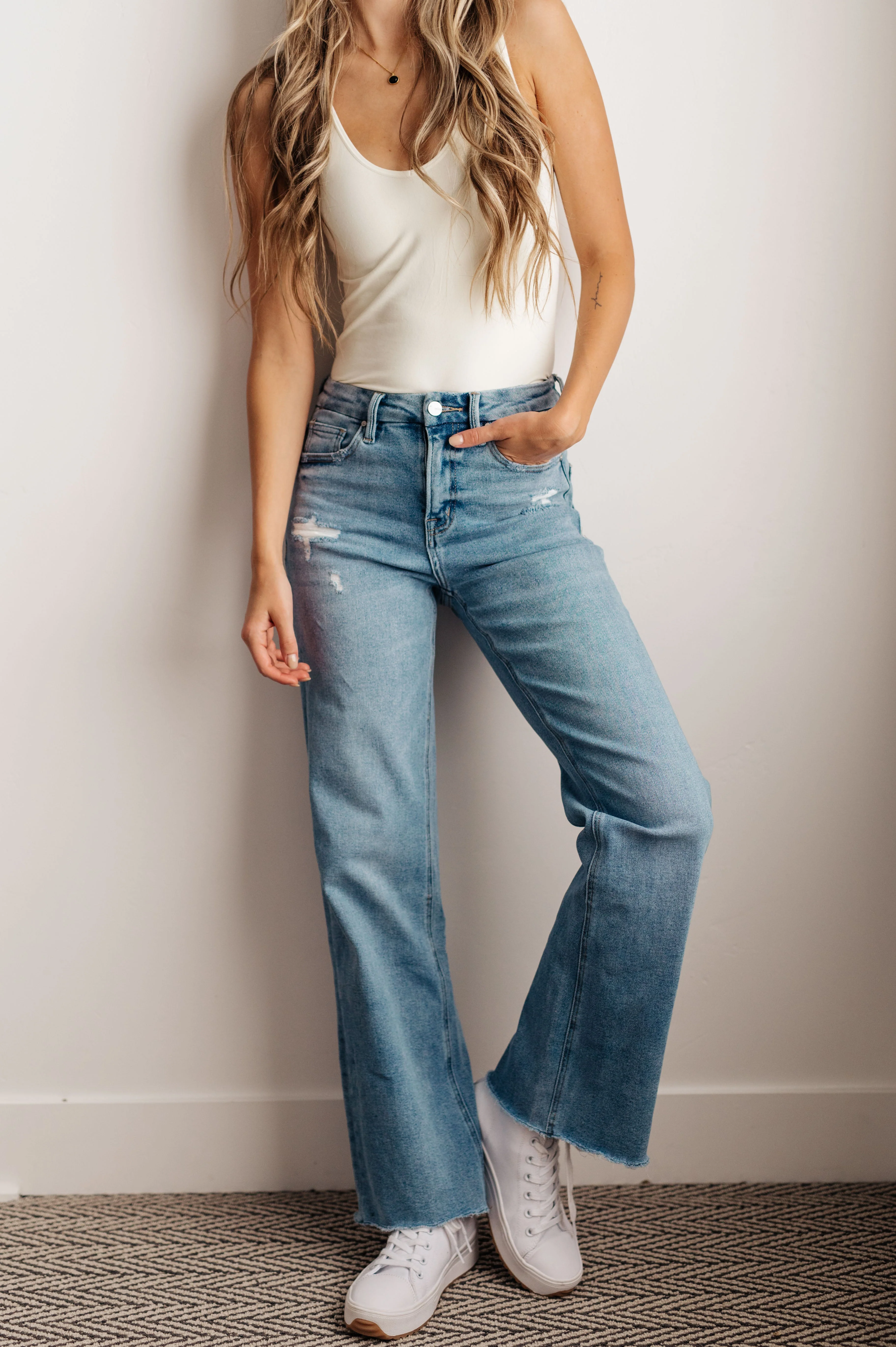 MICA DENIM Hope High Rise Wide Leg Jeans - Makeswep