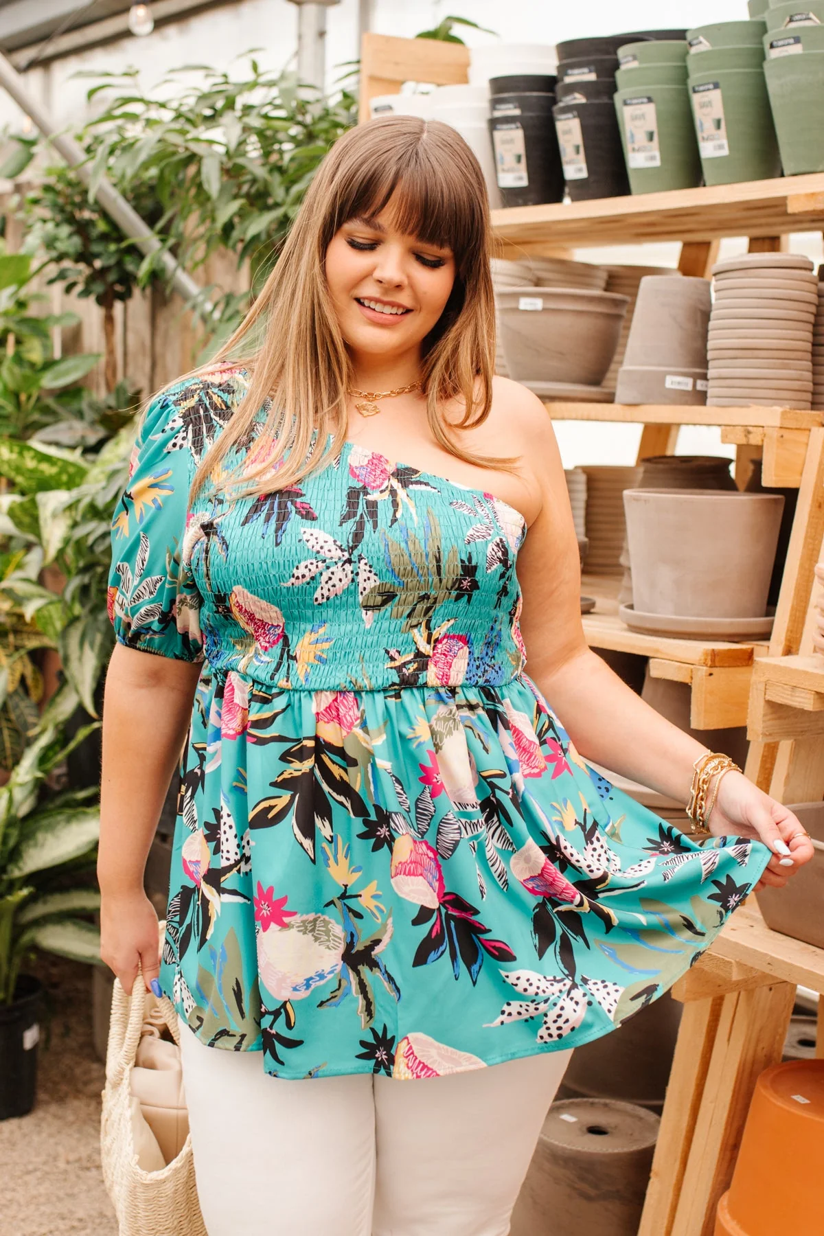 Day Trip Blouse in Emerald - Makeswep