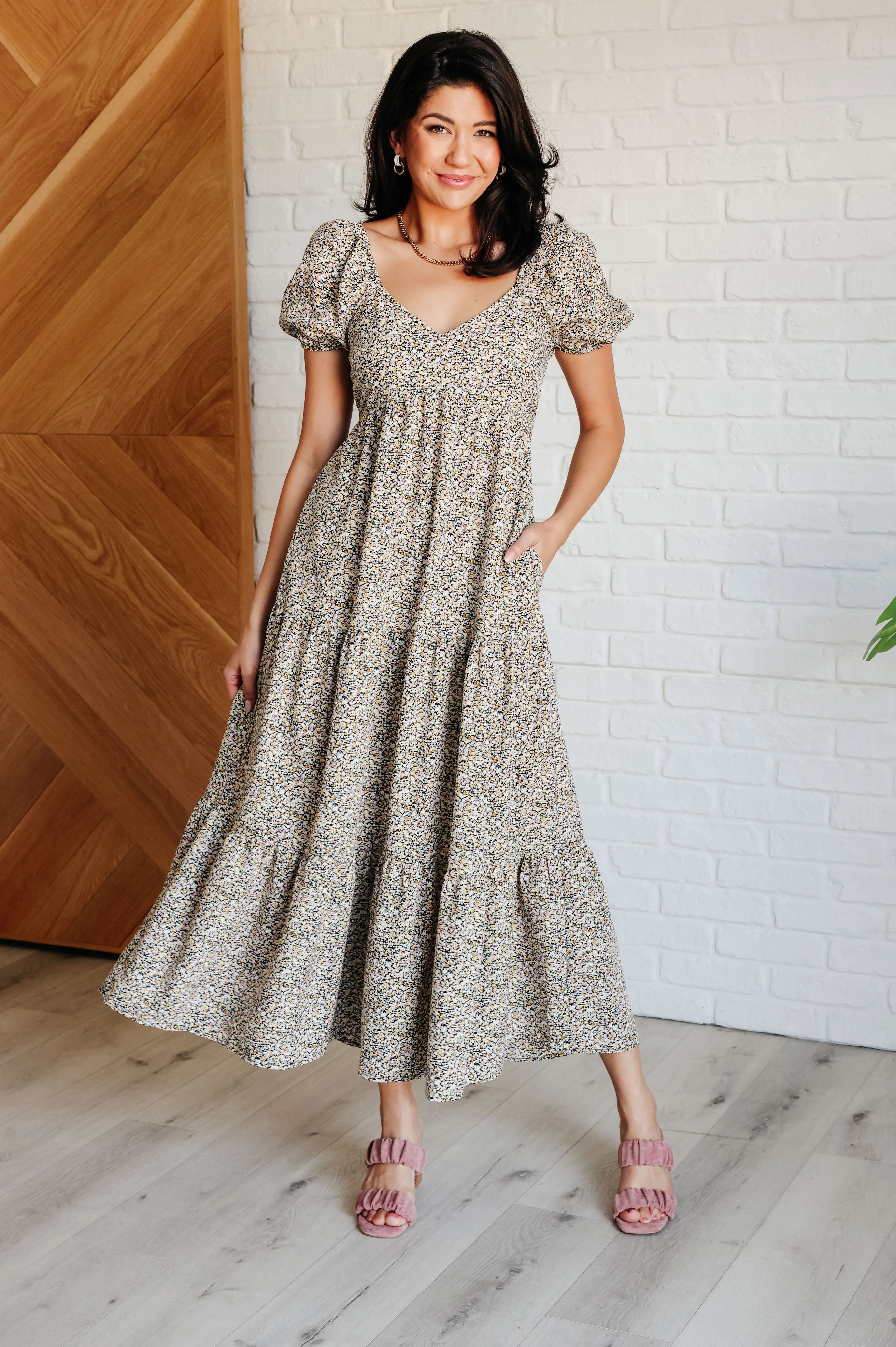 A Moment of Love Balloon Sleeve Dress - Makeswep