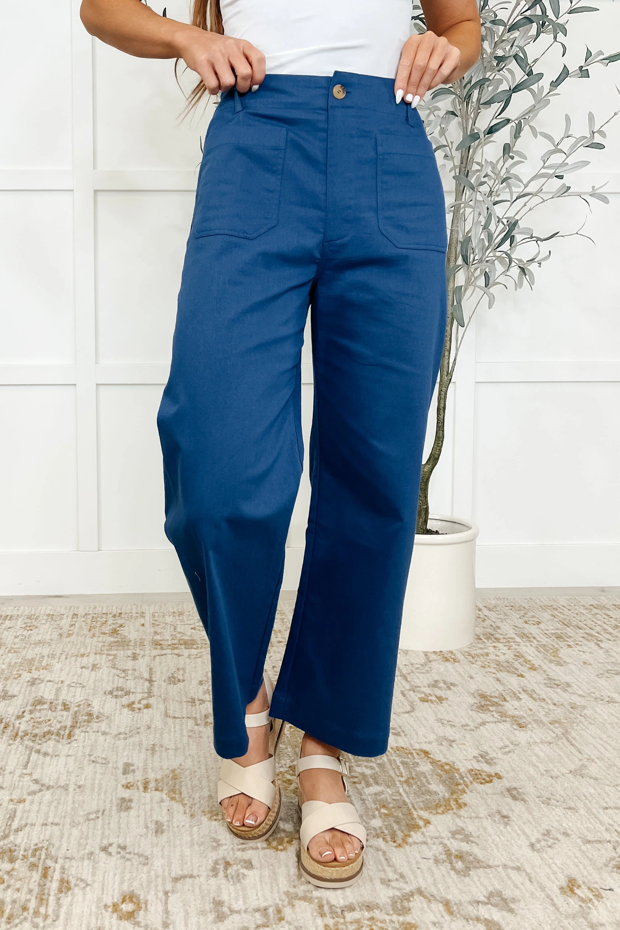 Little Strolls Straight Leg Trousers in Royal Blue - Makeswep