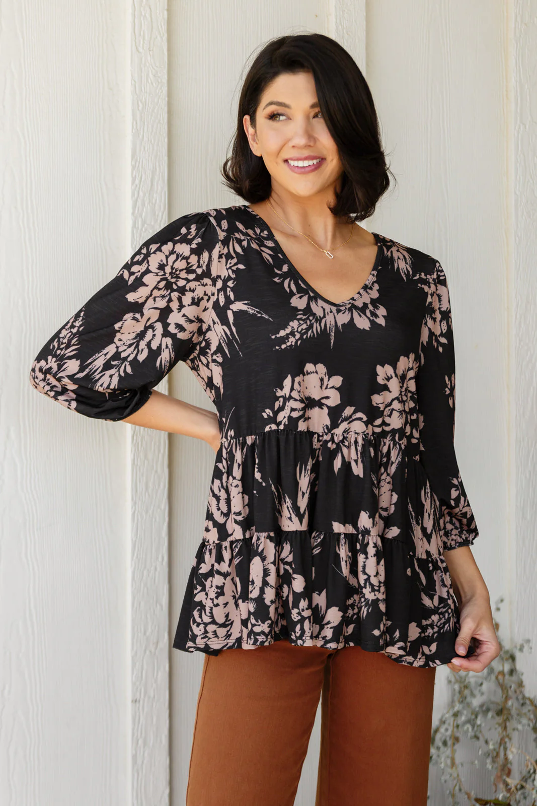 Your Choice V-Neck Floral Top - Makeswep