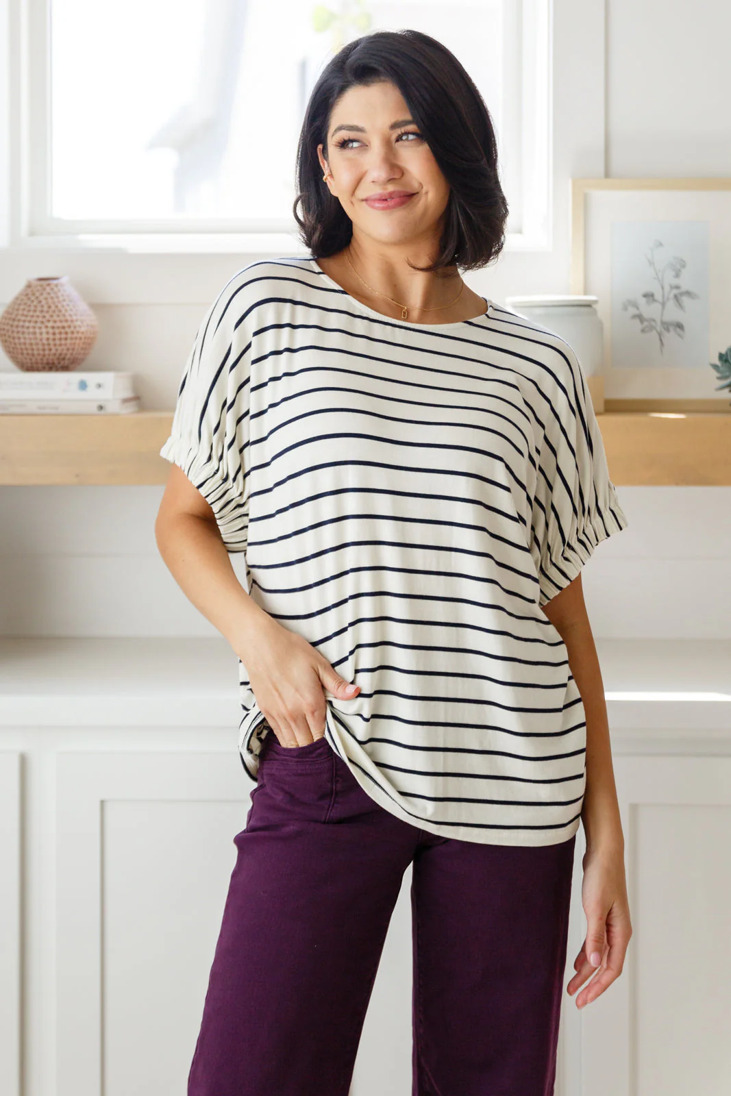 Much Ado About Nothing Striped Top - Makeswep