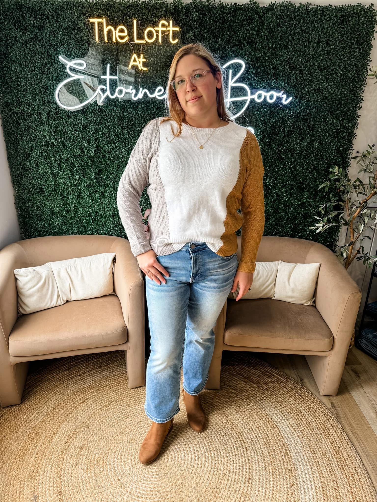 This, That, and the Other Color Block Sweater - Makeswep