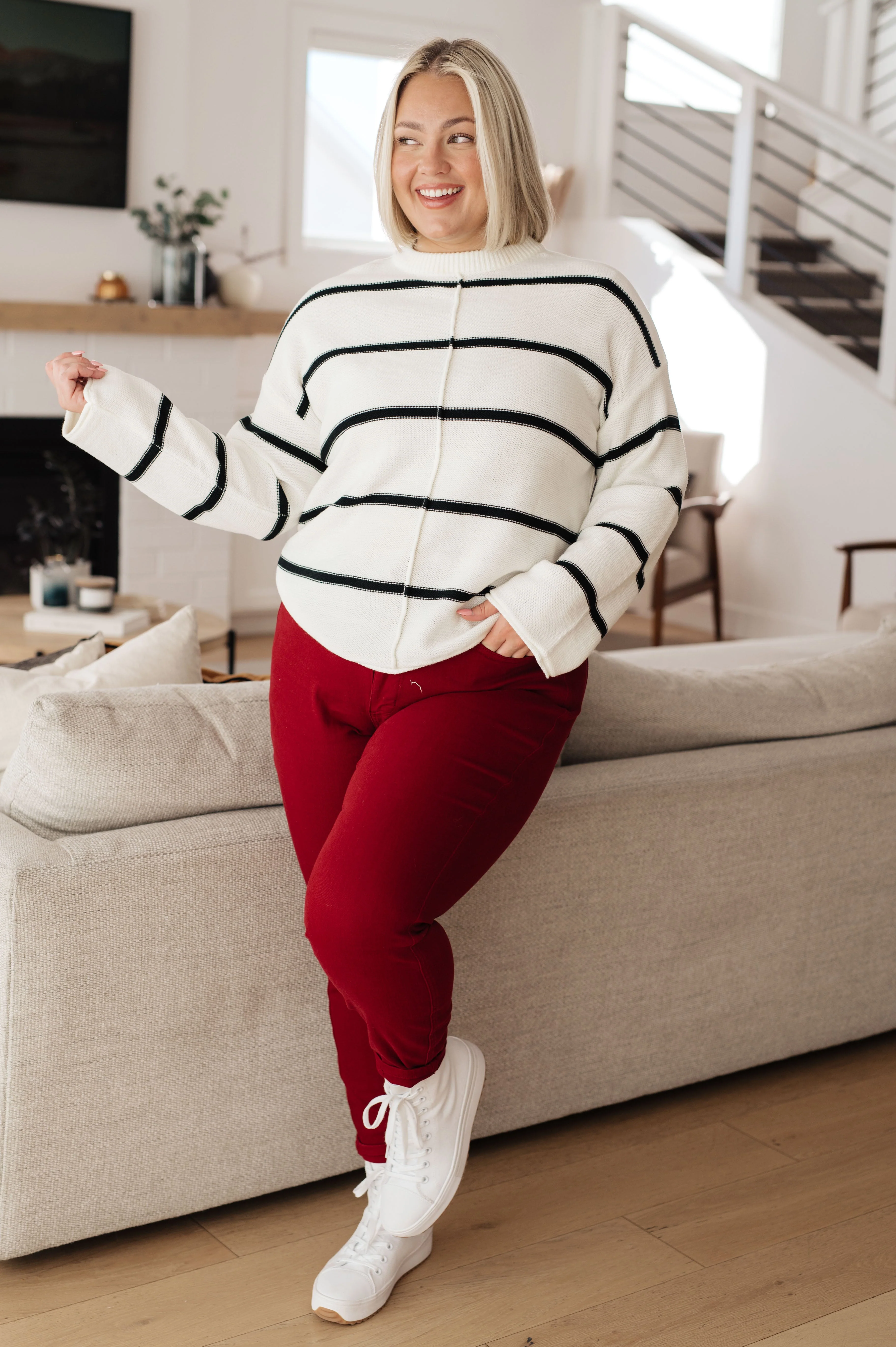 More or Less Striped Sweater - Makeswep