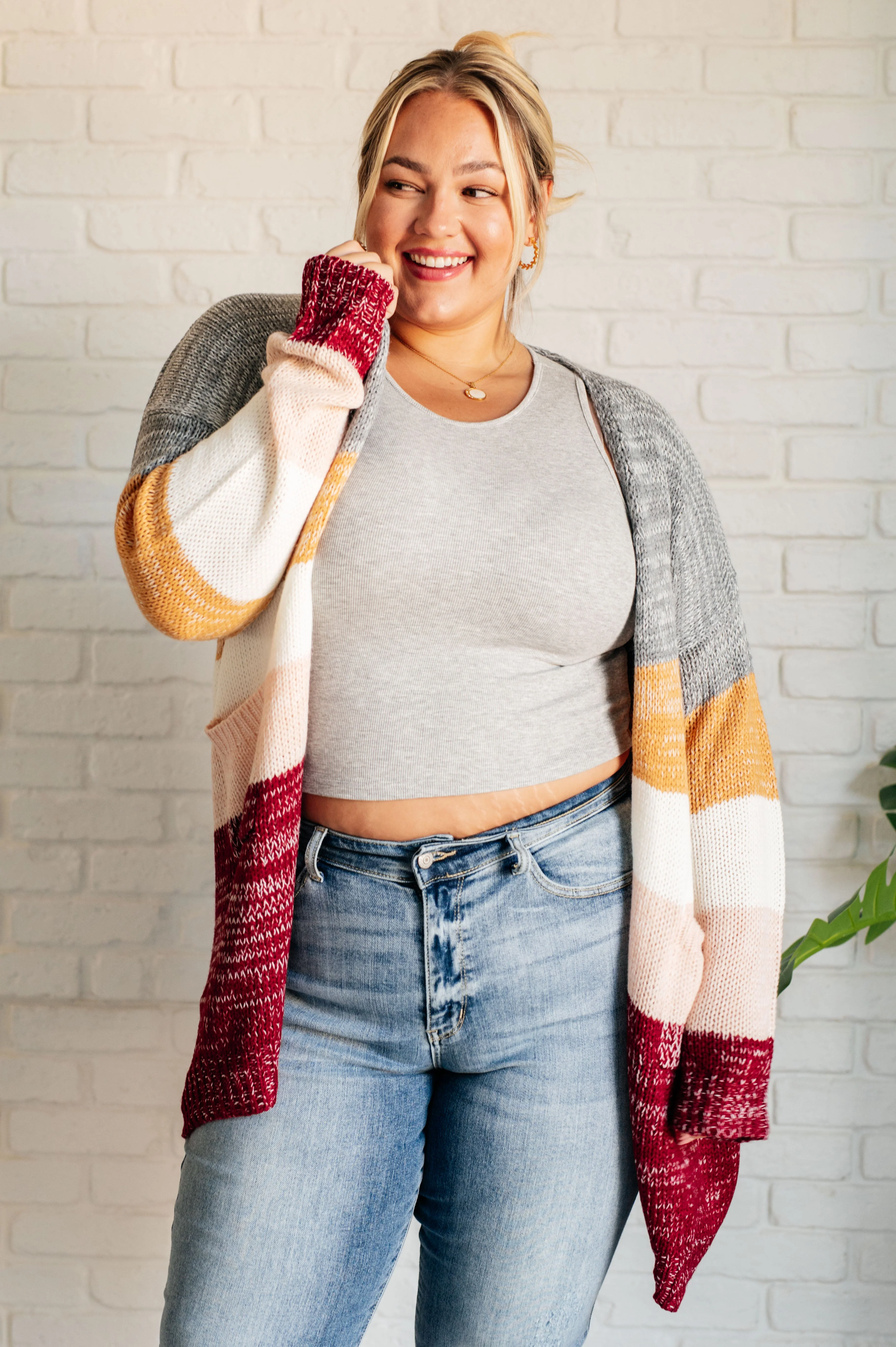 Bring the Warmth Color Block Cardigan - Makeswep