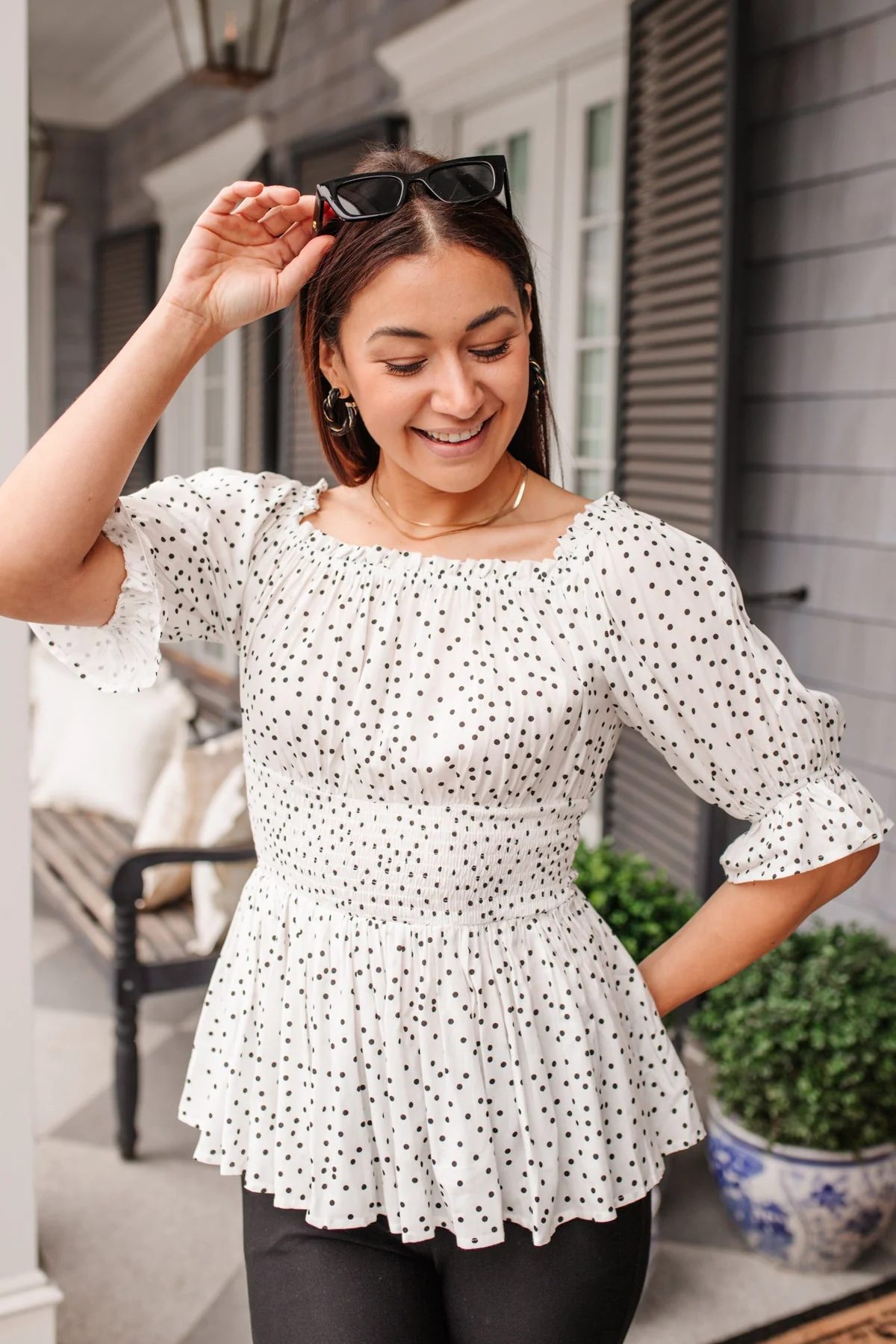 Chose Me Dotted Top - Makeswep