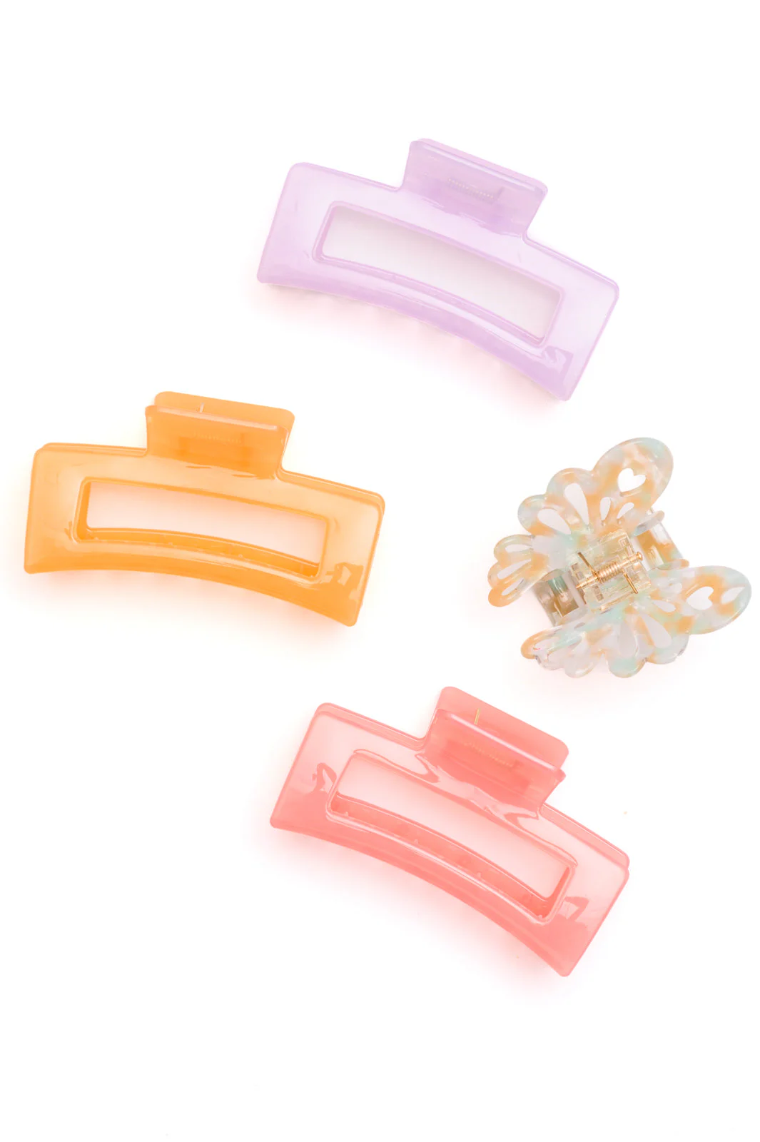 Large Jelly Claw Clip Set of 4 - Makeswep