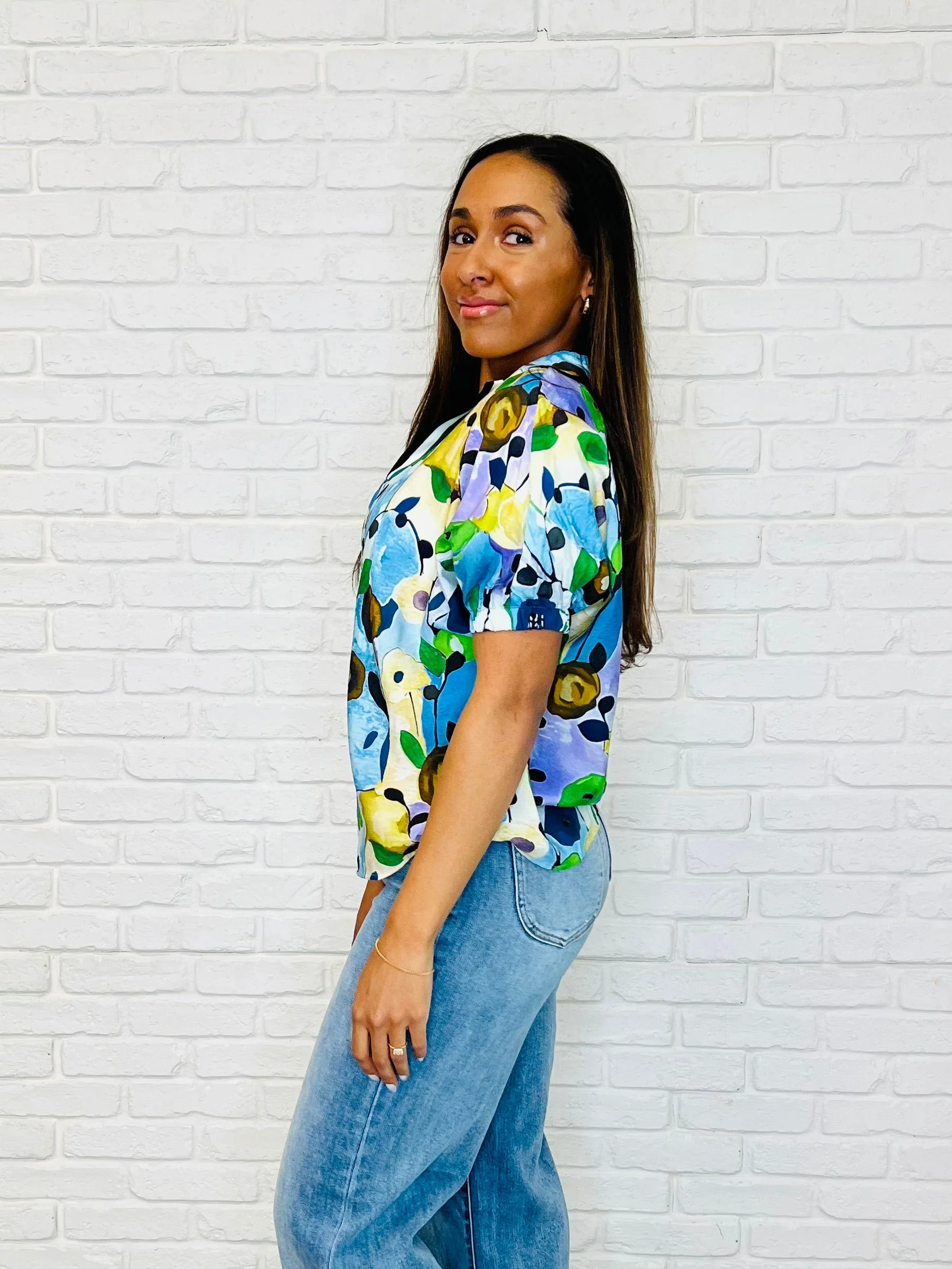 Fielding Questions Floral Top - Makeswep