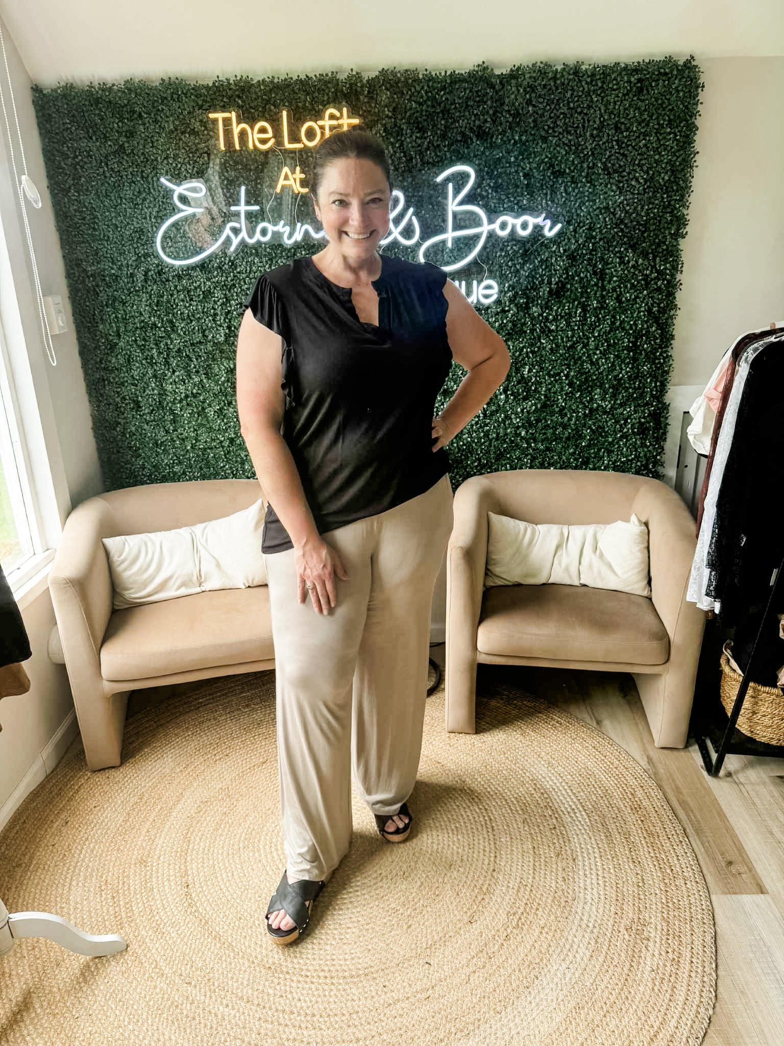 Listen Up V-Neck Top in Black - Makeswep