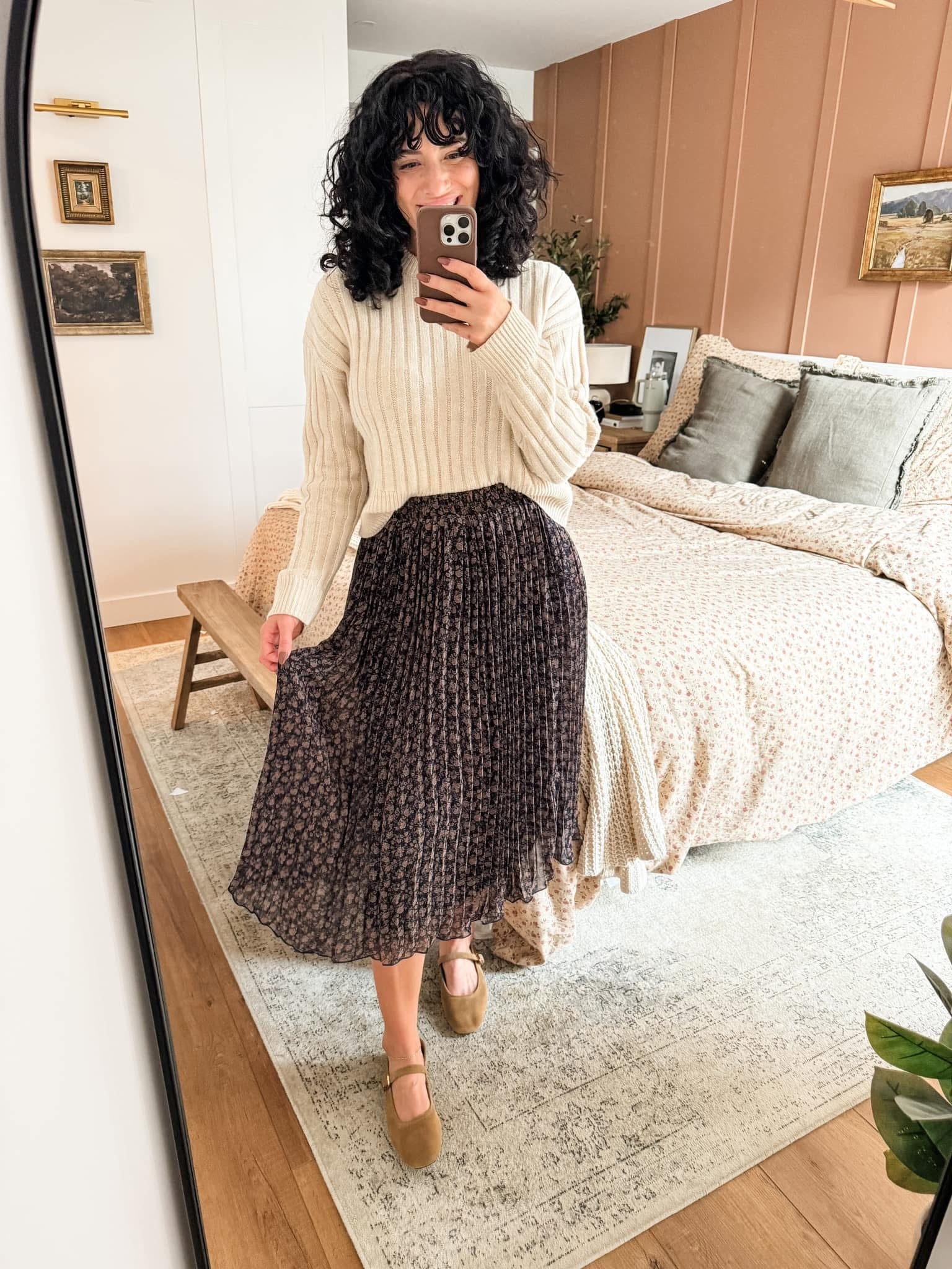 Just What You Wanted Floral Print Pleated Skirt - Makeswep