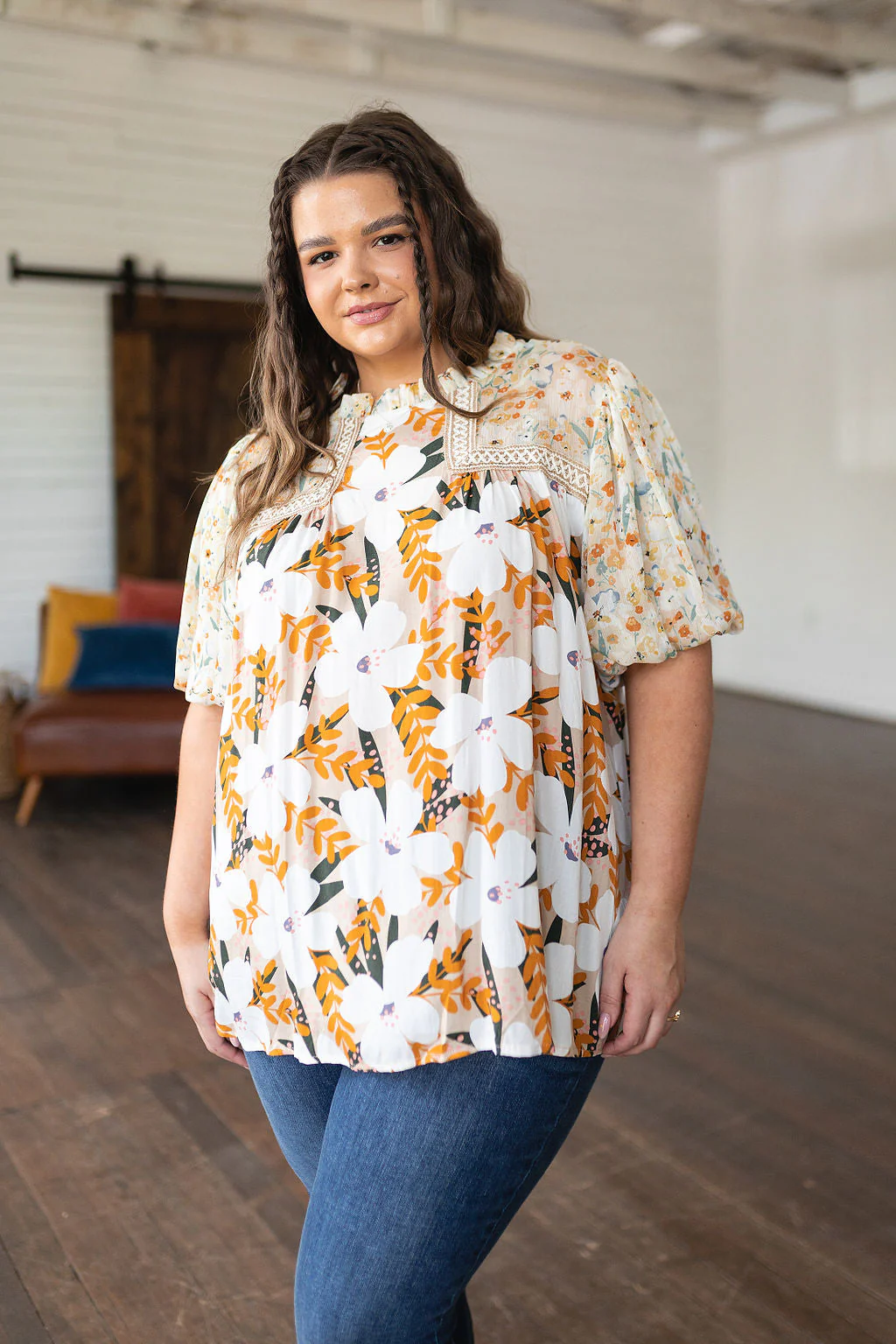 Daydreamer Mixed Floral Top - Makeswep