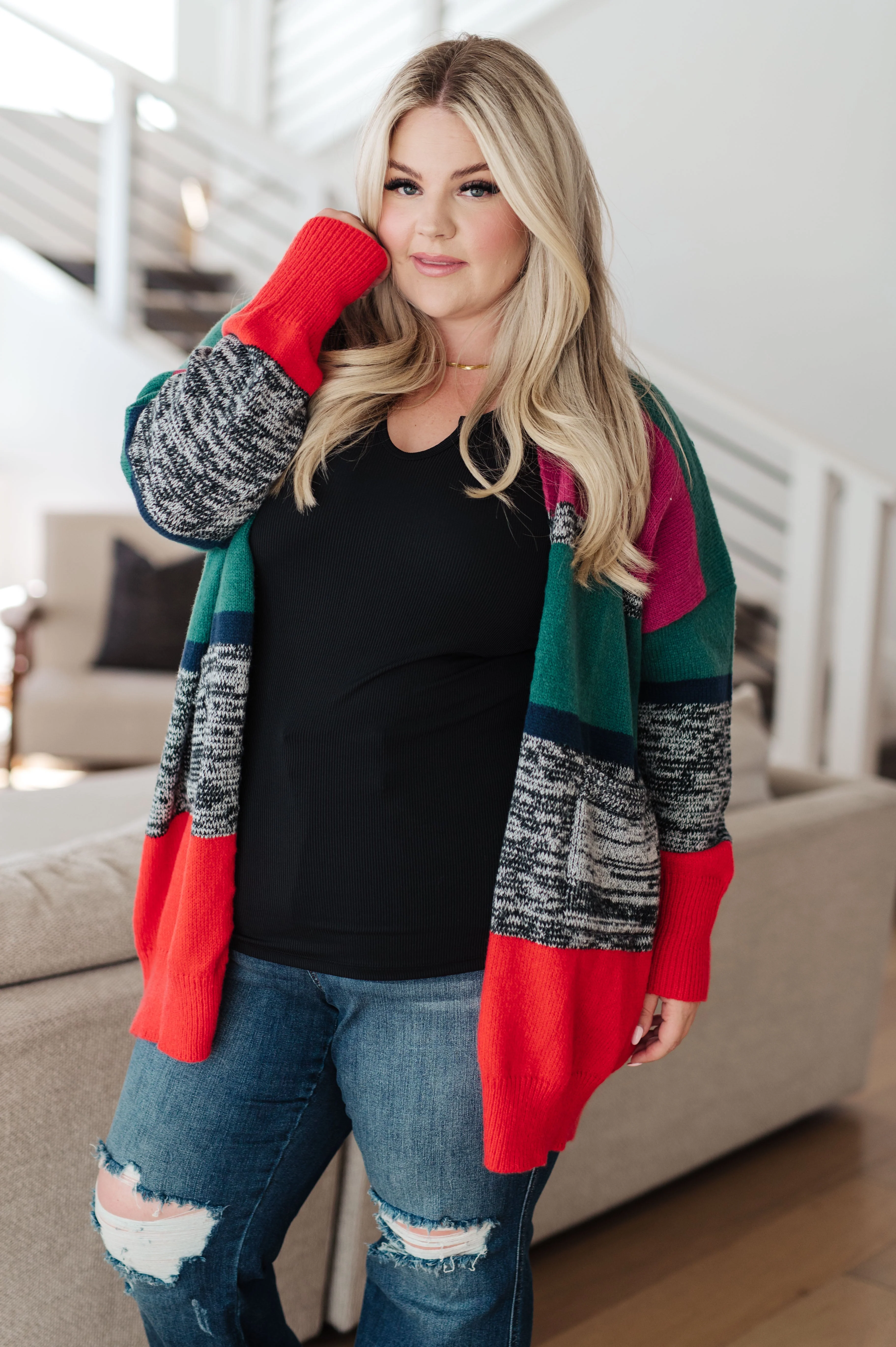 Keep it Cozy Striped Cardigan - Makeswep