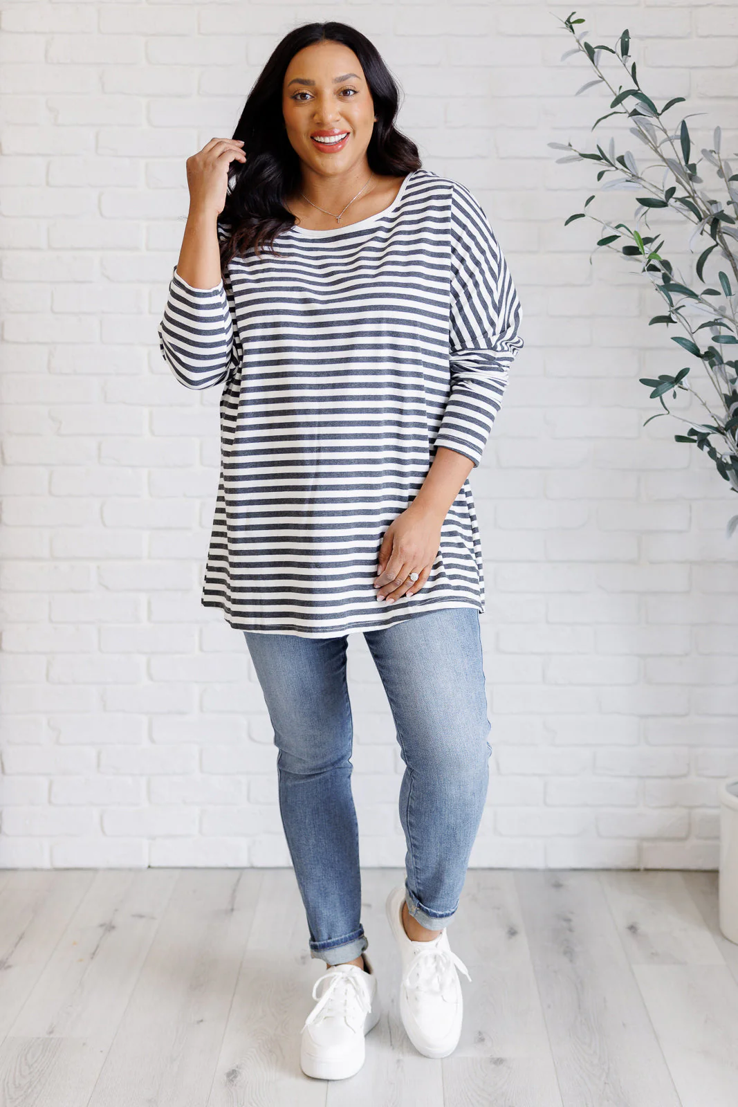 Obviously Mine Striped Oversized Top - Makeswep