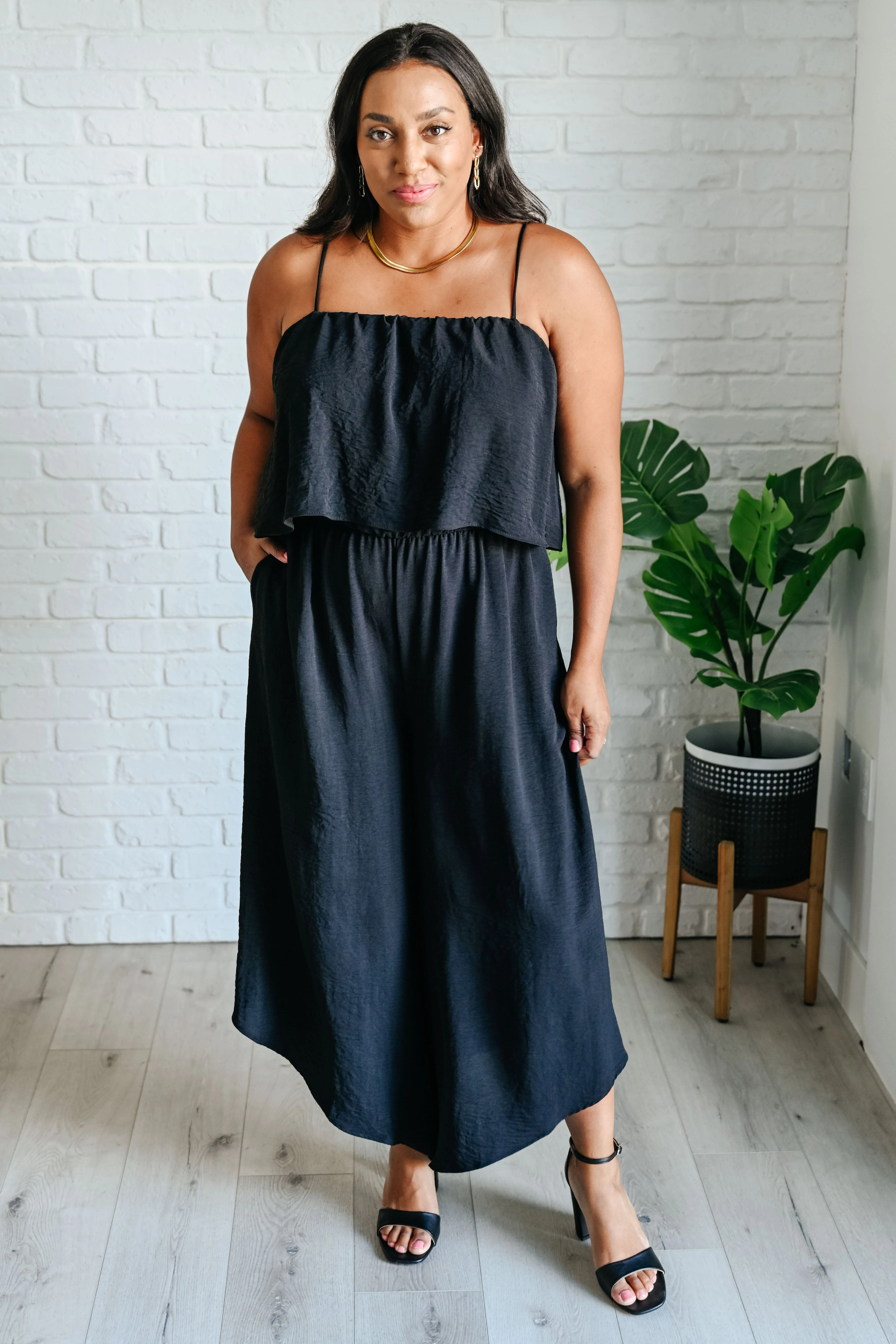 When All is Said and Done Spaghetti Strap Jumpsuit - Makeswep