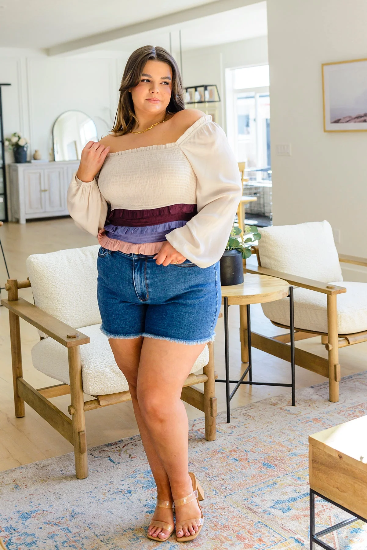 Shirley Smocked Ruffle Blouse - Makeswep