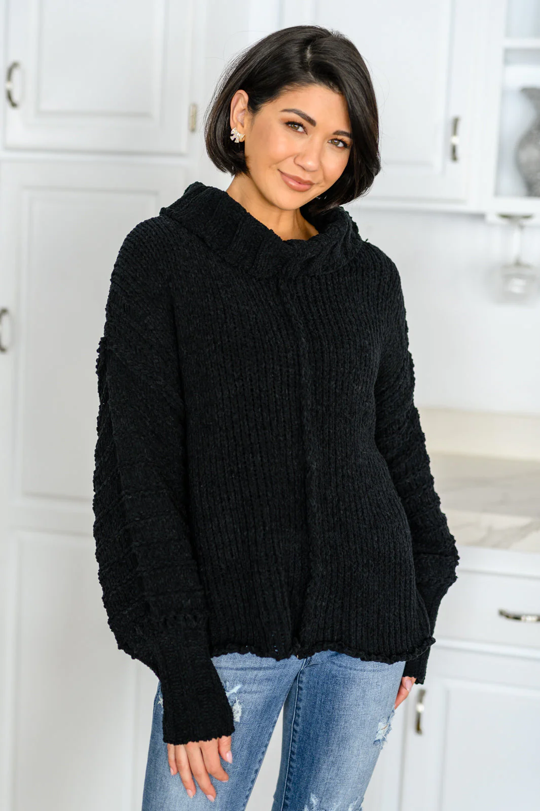 Maureen Long Sleeve Solid Knit Sweater - Makeswep