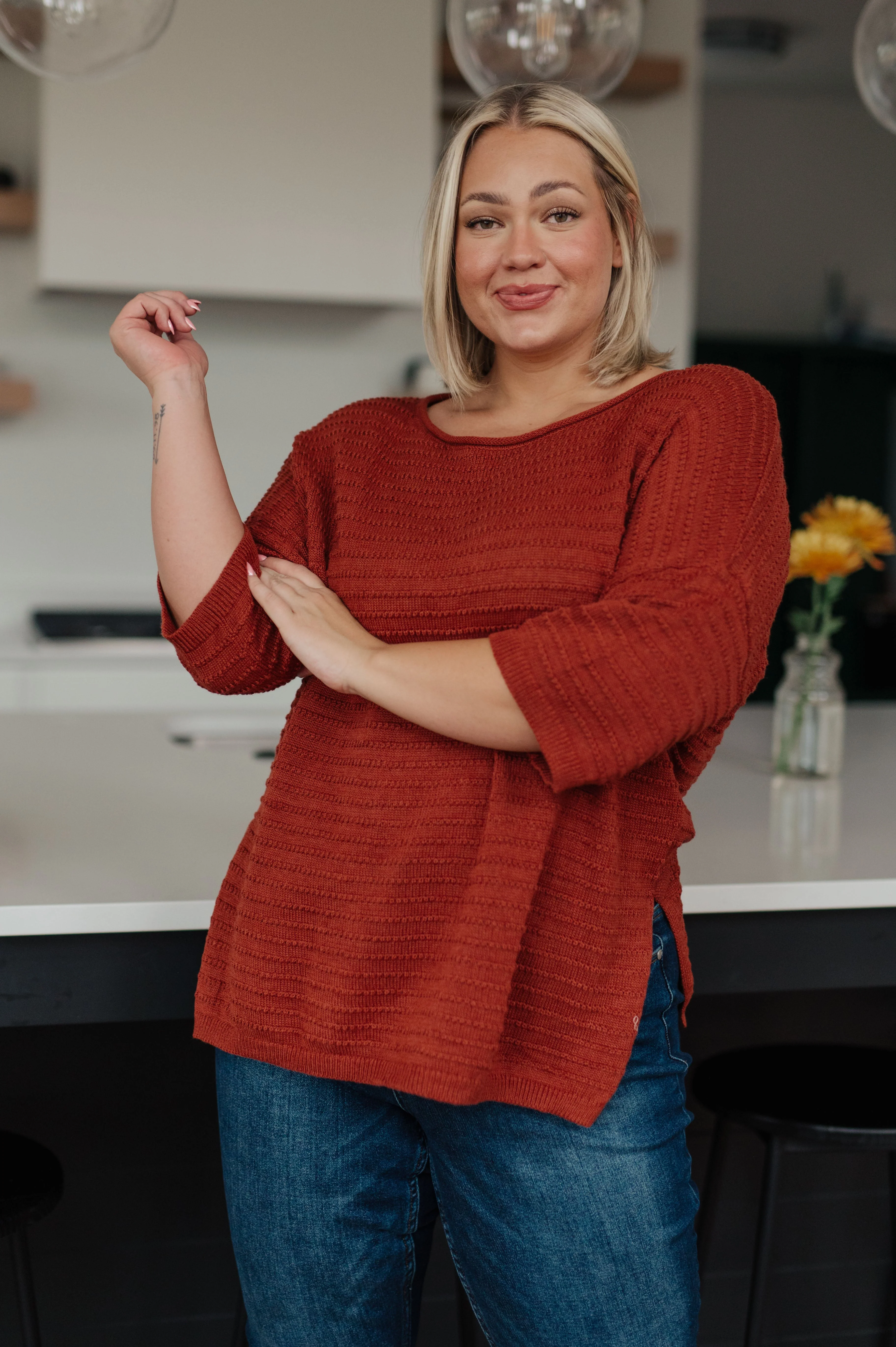 DOORBUSTER High Tide Oversize Top in Rust - Makeswep