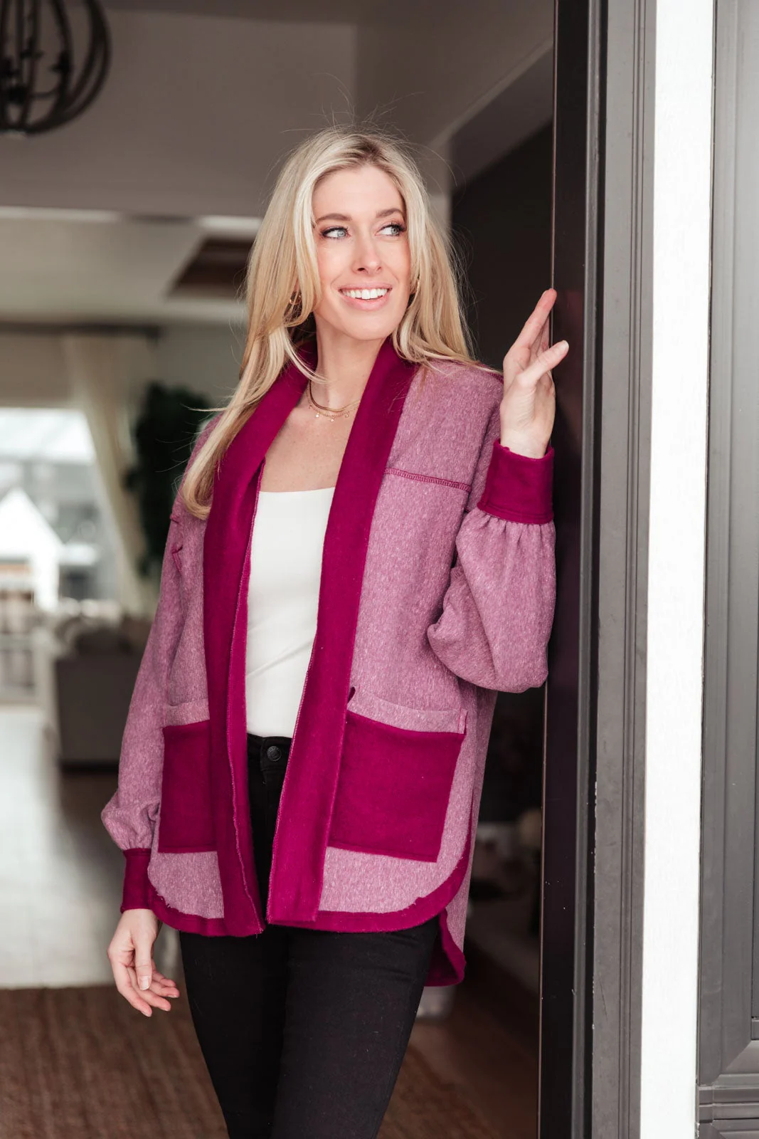 Two Hearts Jacket In Plum - Makeswep
