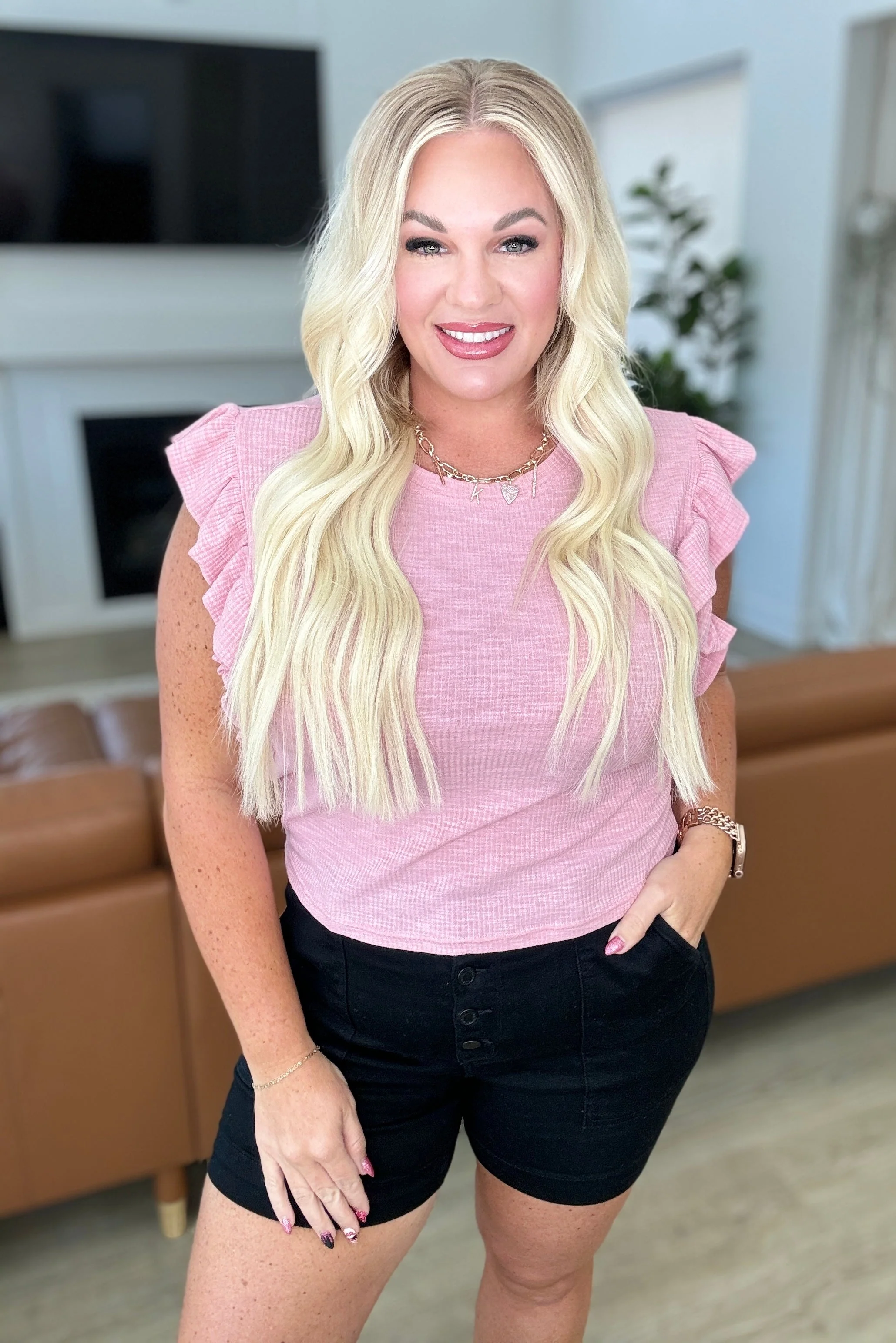 Especially Sweet Ruffle Sleeve Top - Makeswep