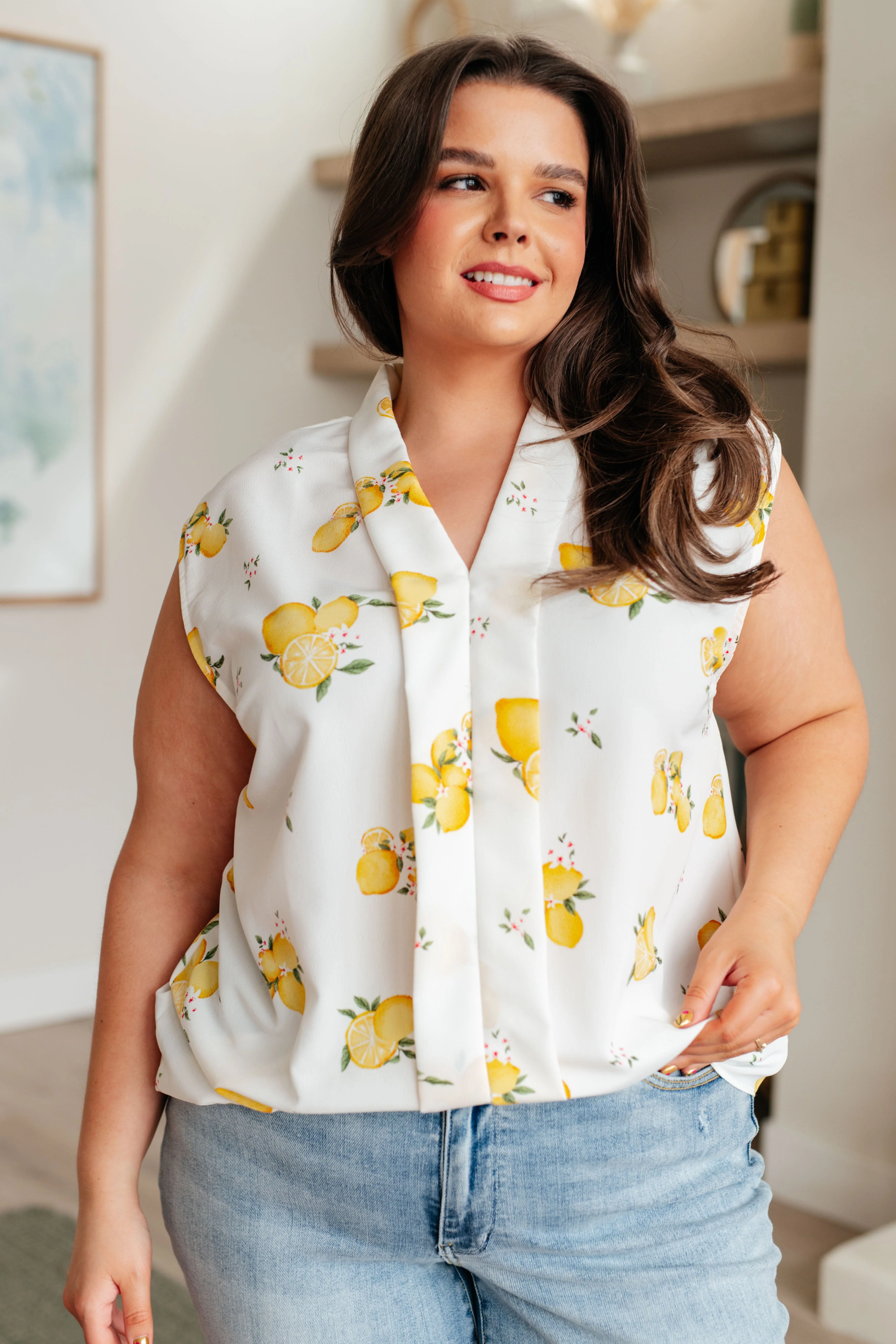 When Life Gives You Lemons Sleeveless Blouse - Makeswep
