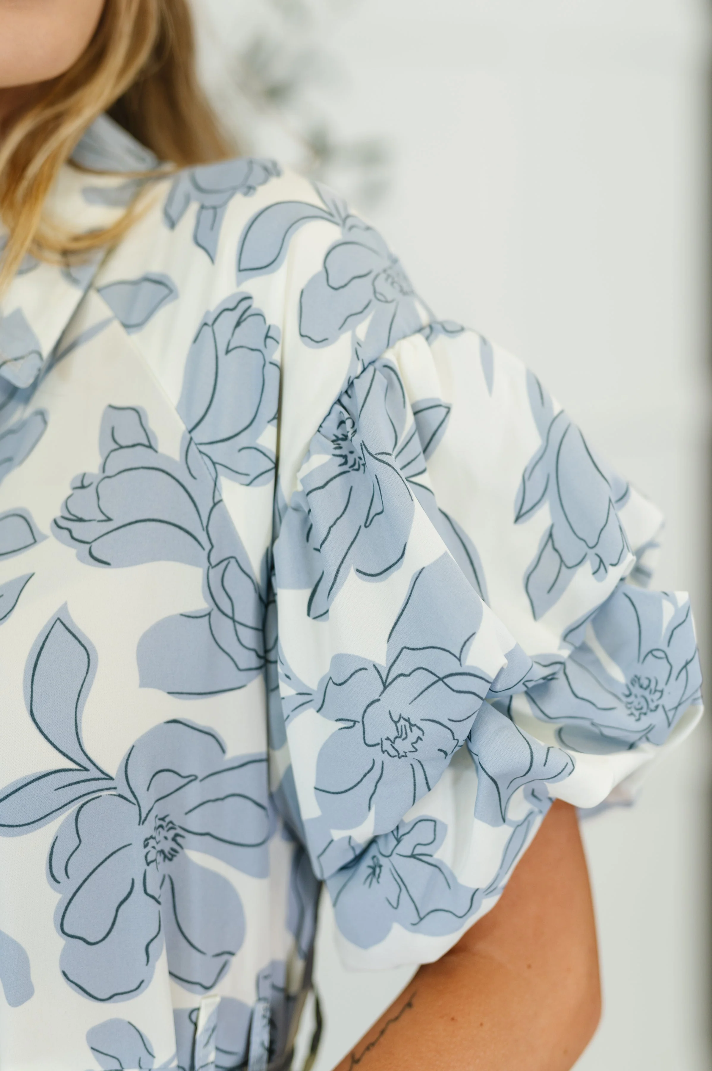 Budding Romance Collared Button-Down Dress - Makeswep