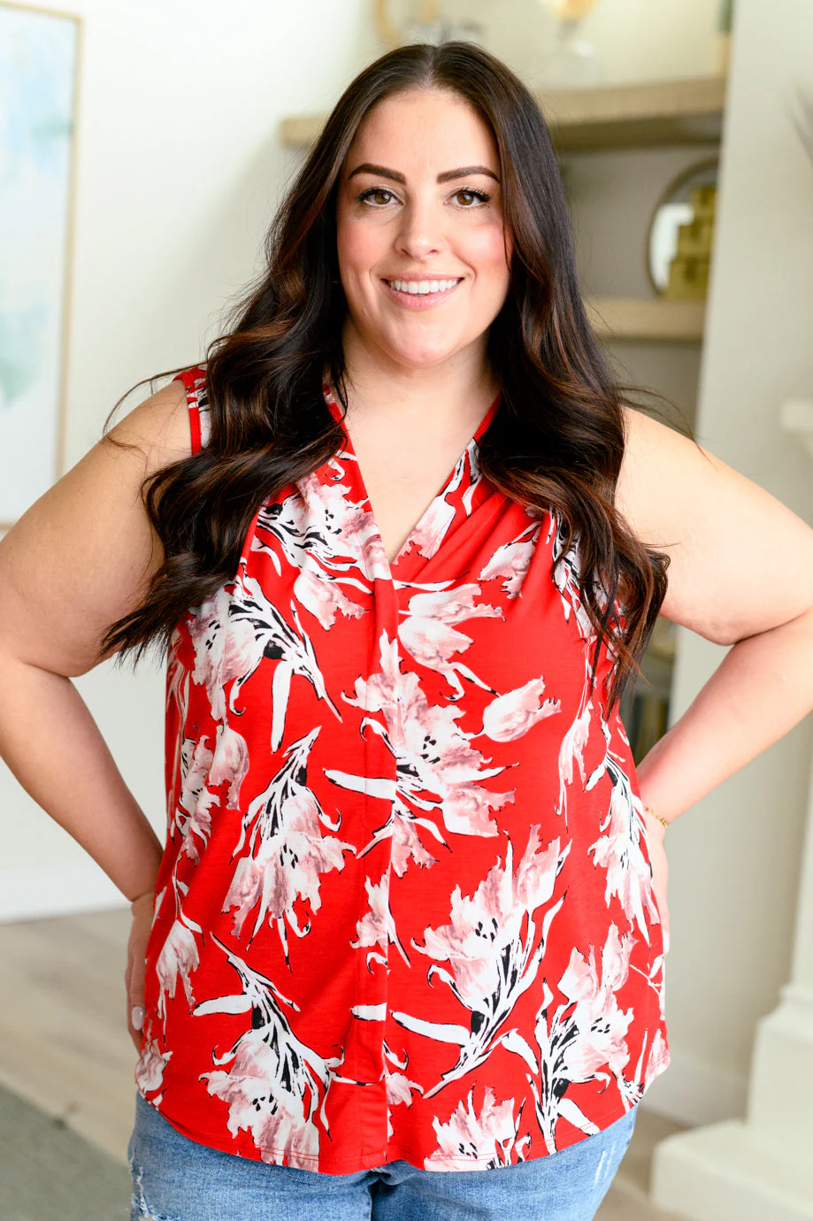 Please Don't Stop the Music V-Neck Tank - Makeswep