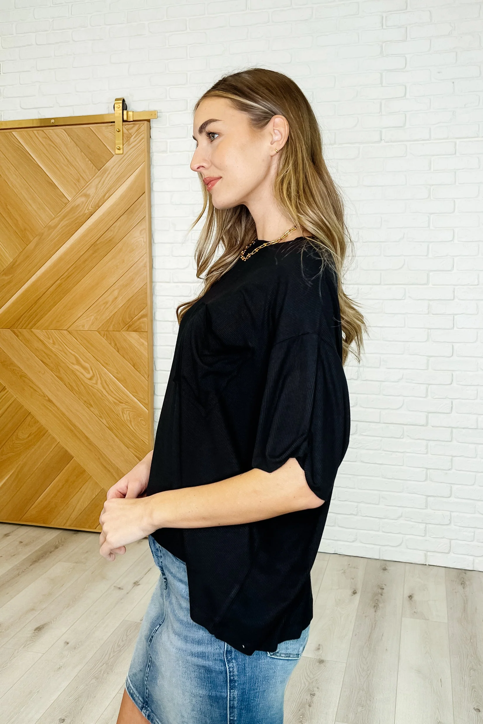 Bare Necessitee Relaxed Tee in Black - Makeswep