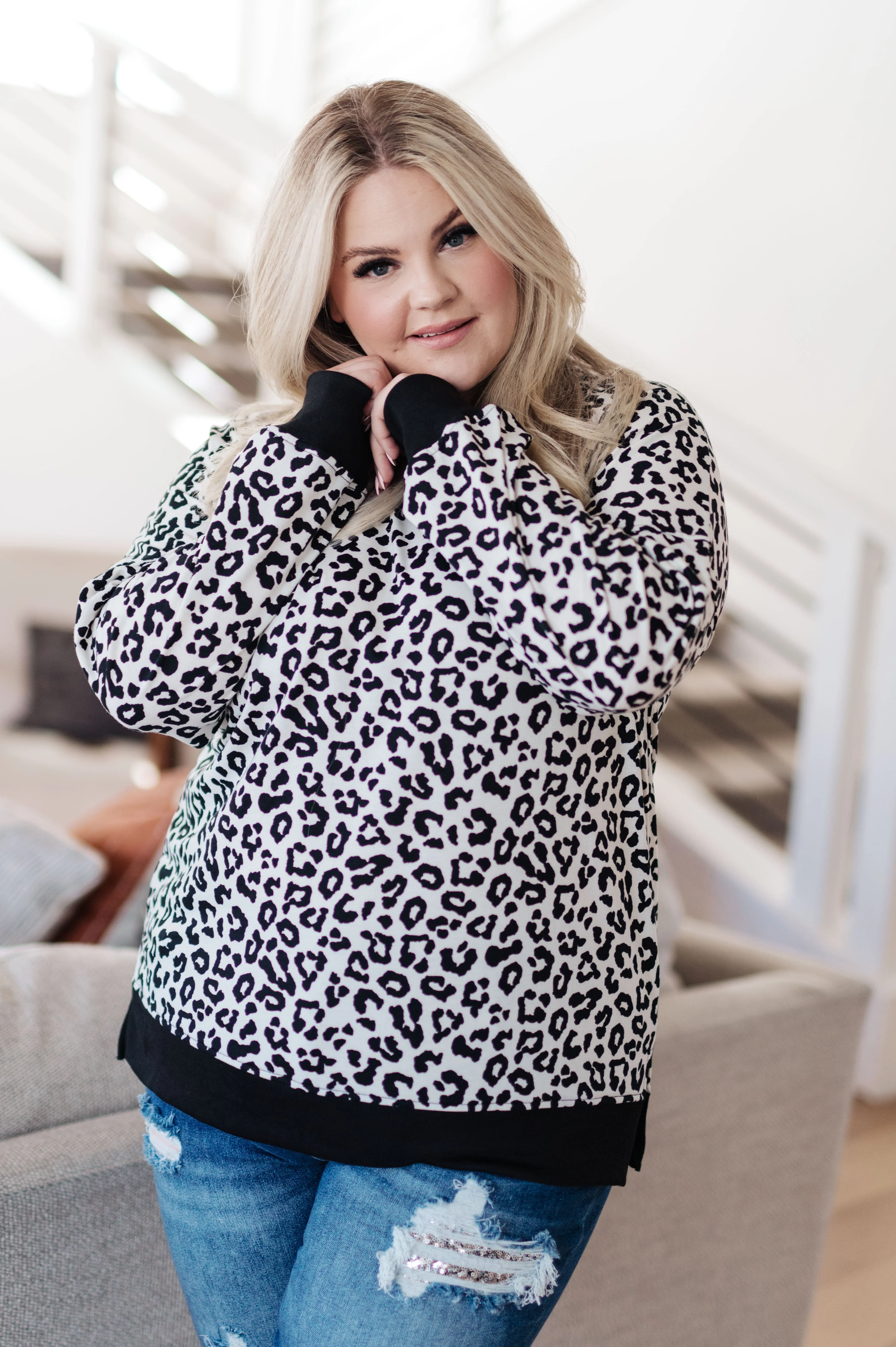 Cozy in Cheetah Pullover Sweatshirt - Makeswep