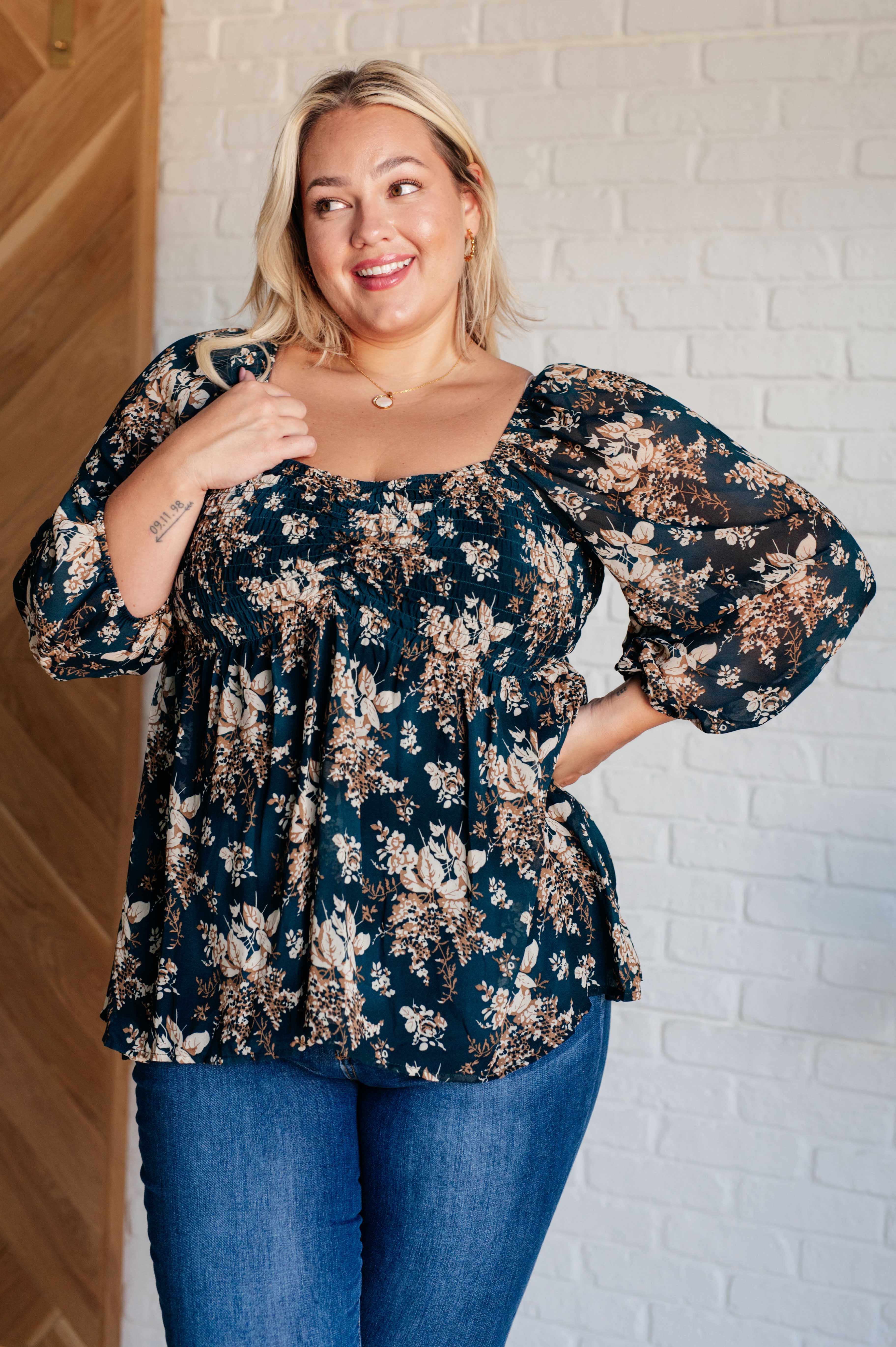 New Beginnings Square Neck Blouse - Makeswep