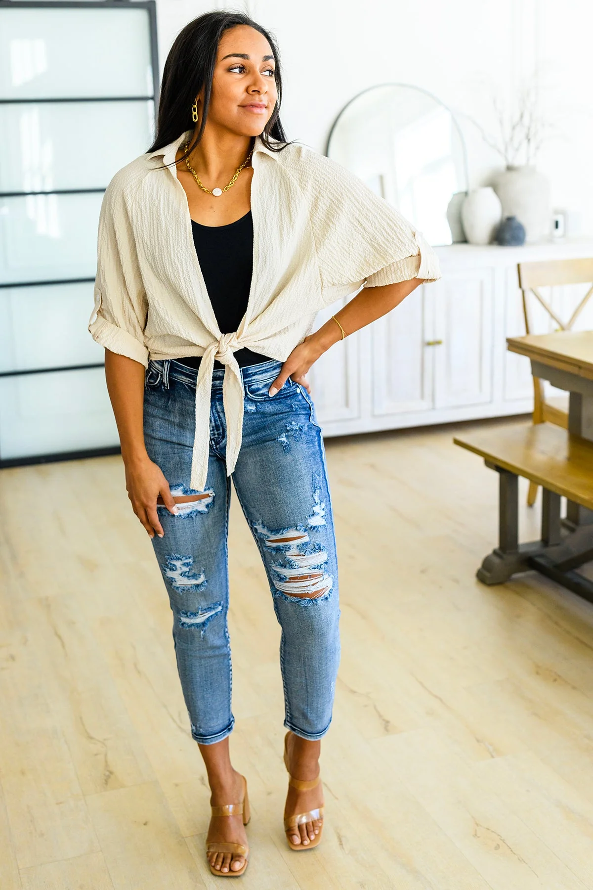 Castaway Tie Front Shirt - Makeswep