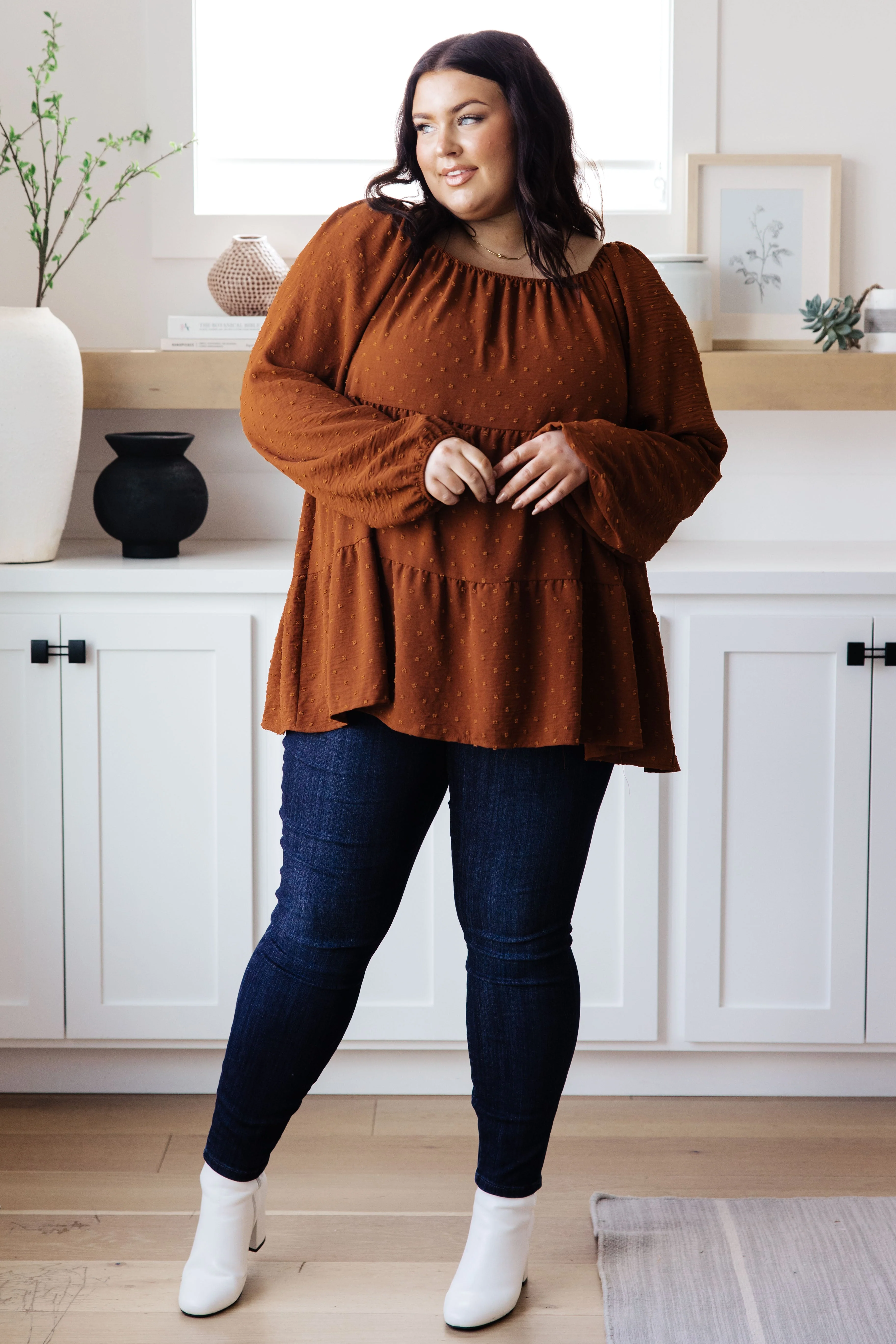 Falling Into You Tiered Babydoll Top - Makeswep