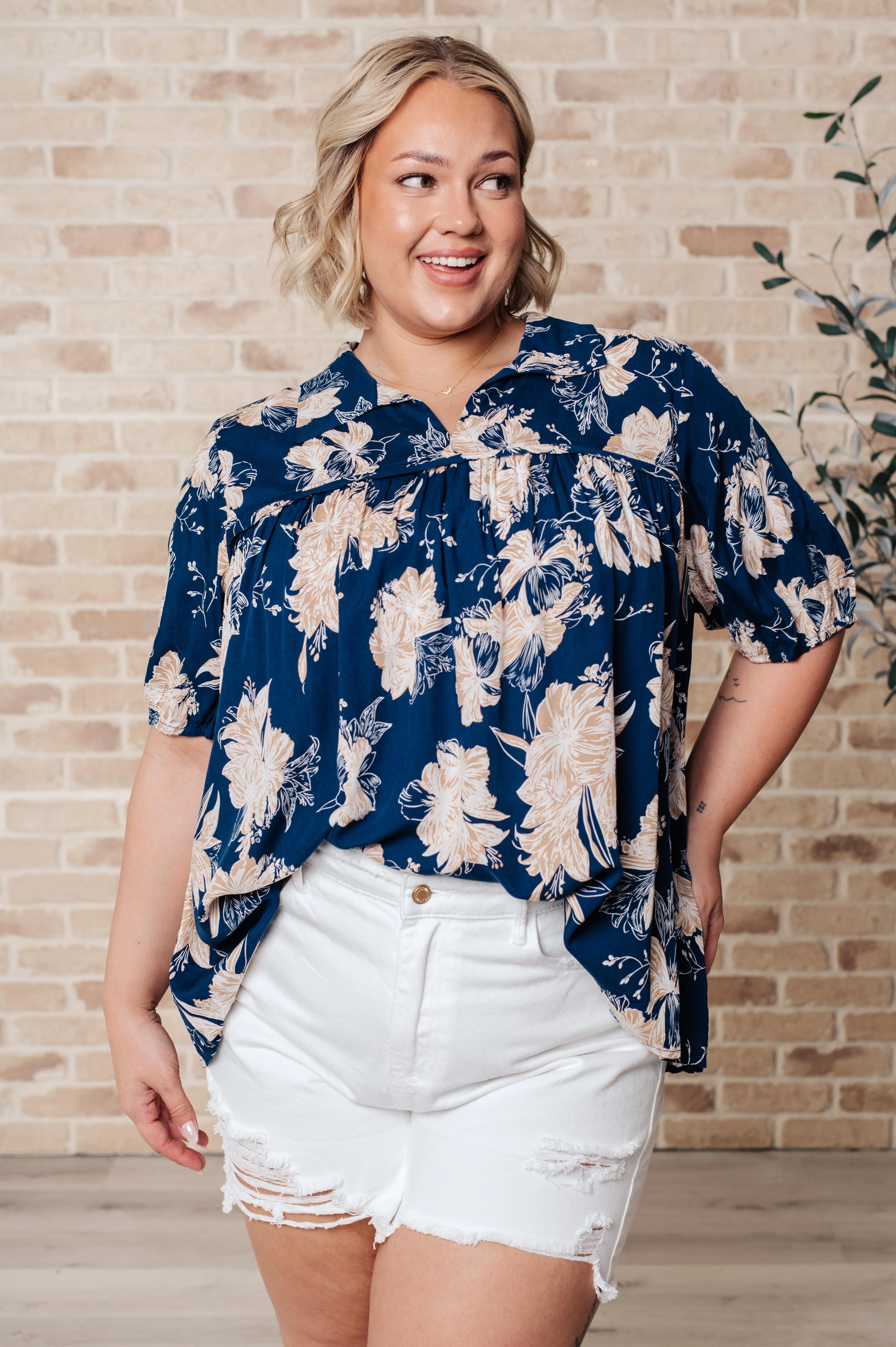 Just Coasting Floral Blouse - Makeswep