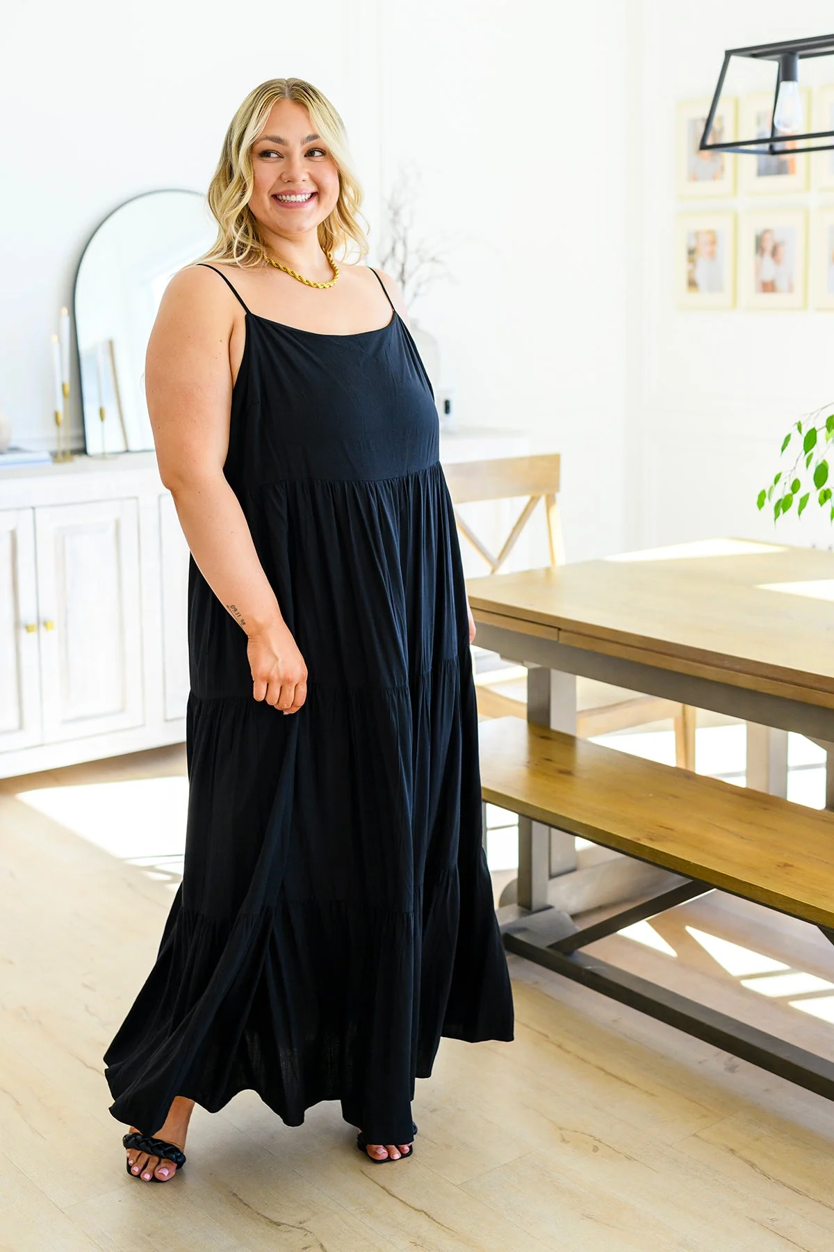 Classically Cool Tiered Maxi Dress - Makeswep