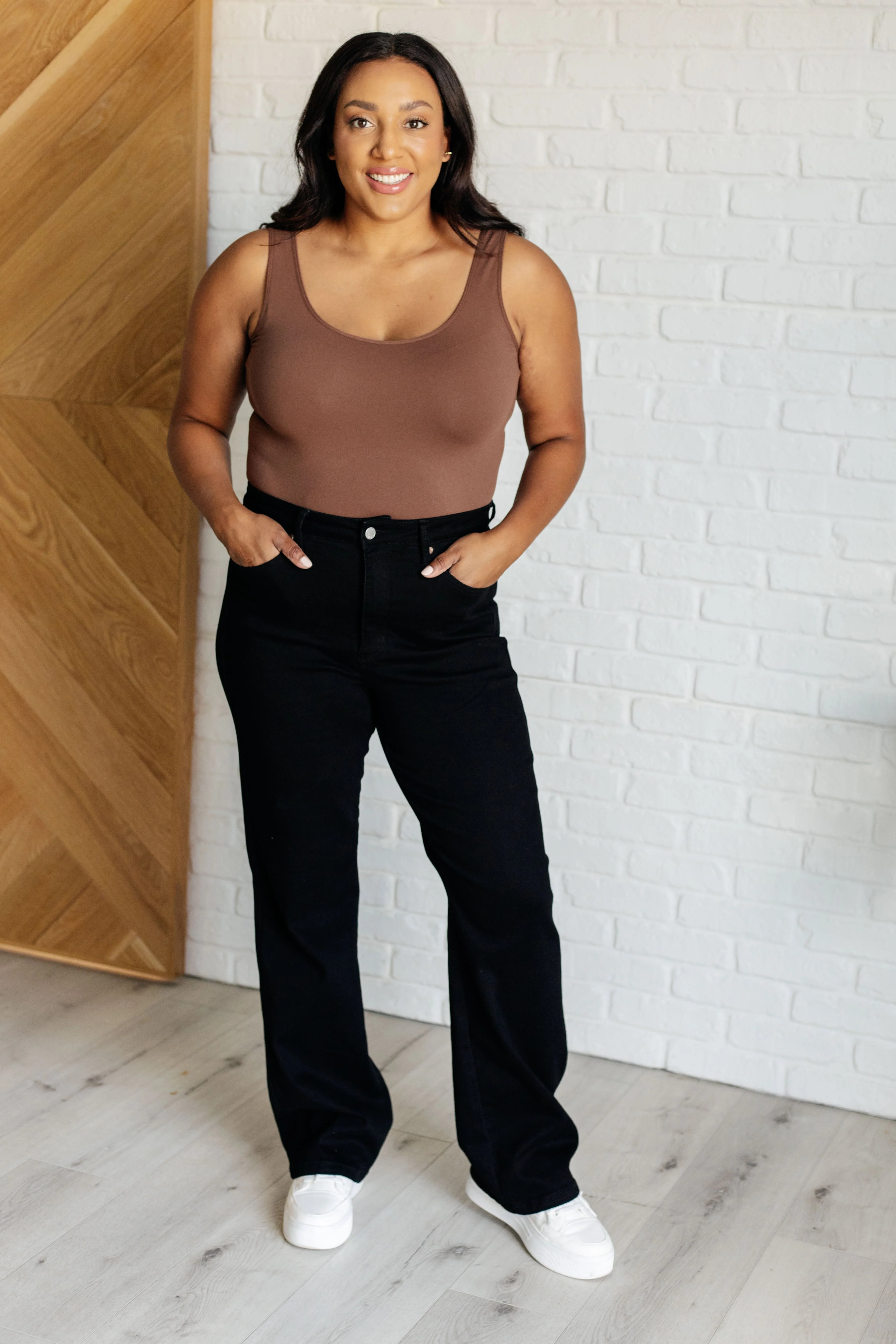 JUDY BLUE Angelica High Rise Control Top Classic Straight Jeans - Makeswep