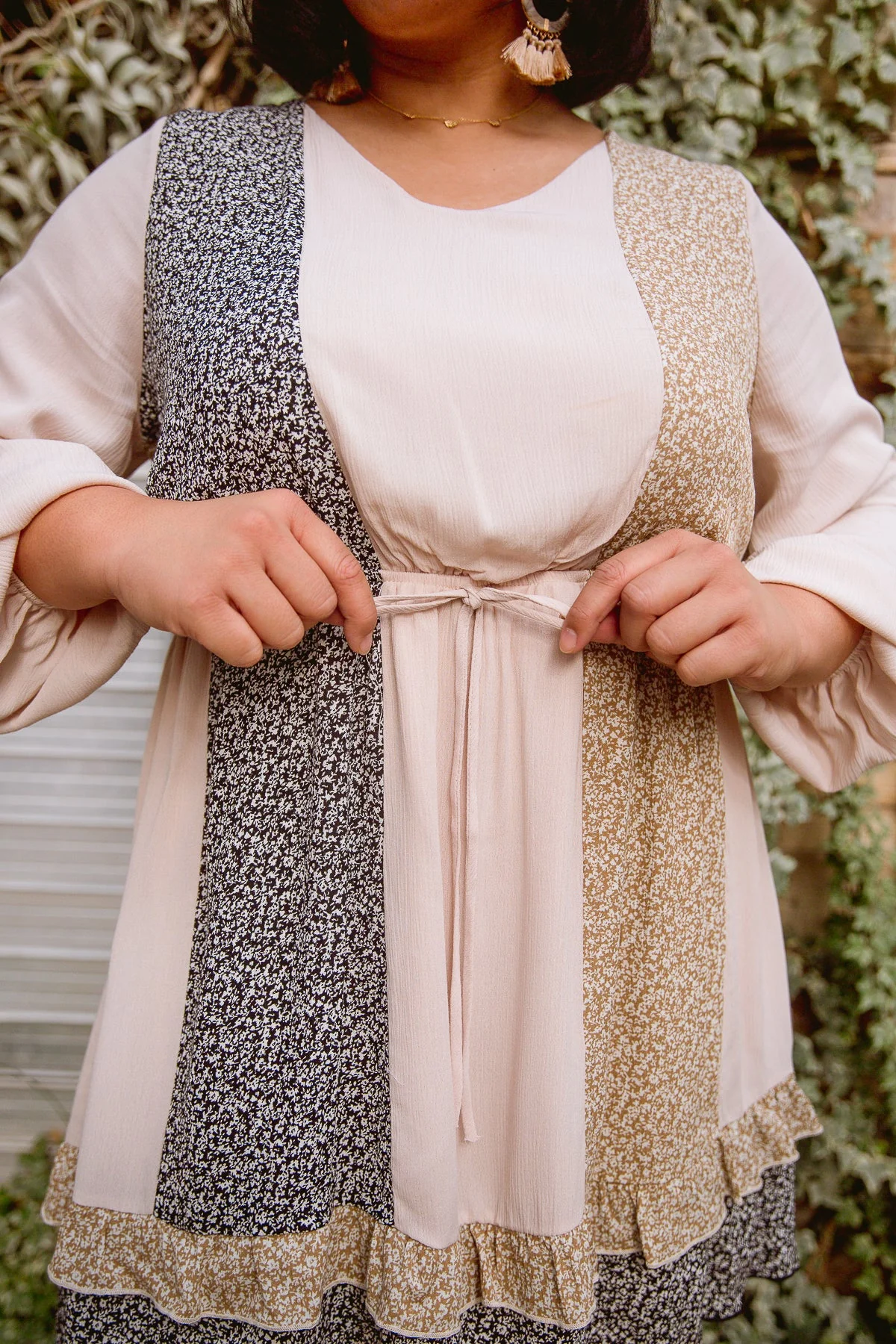 Floral Cuts Dress - Makeswep