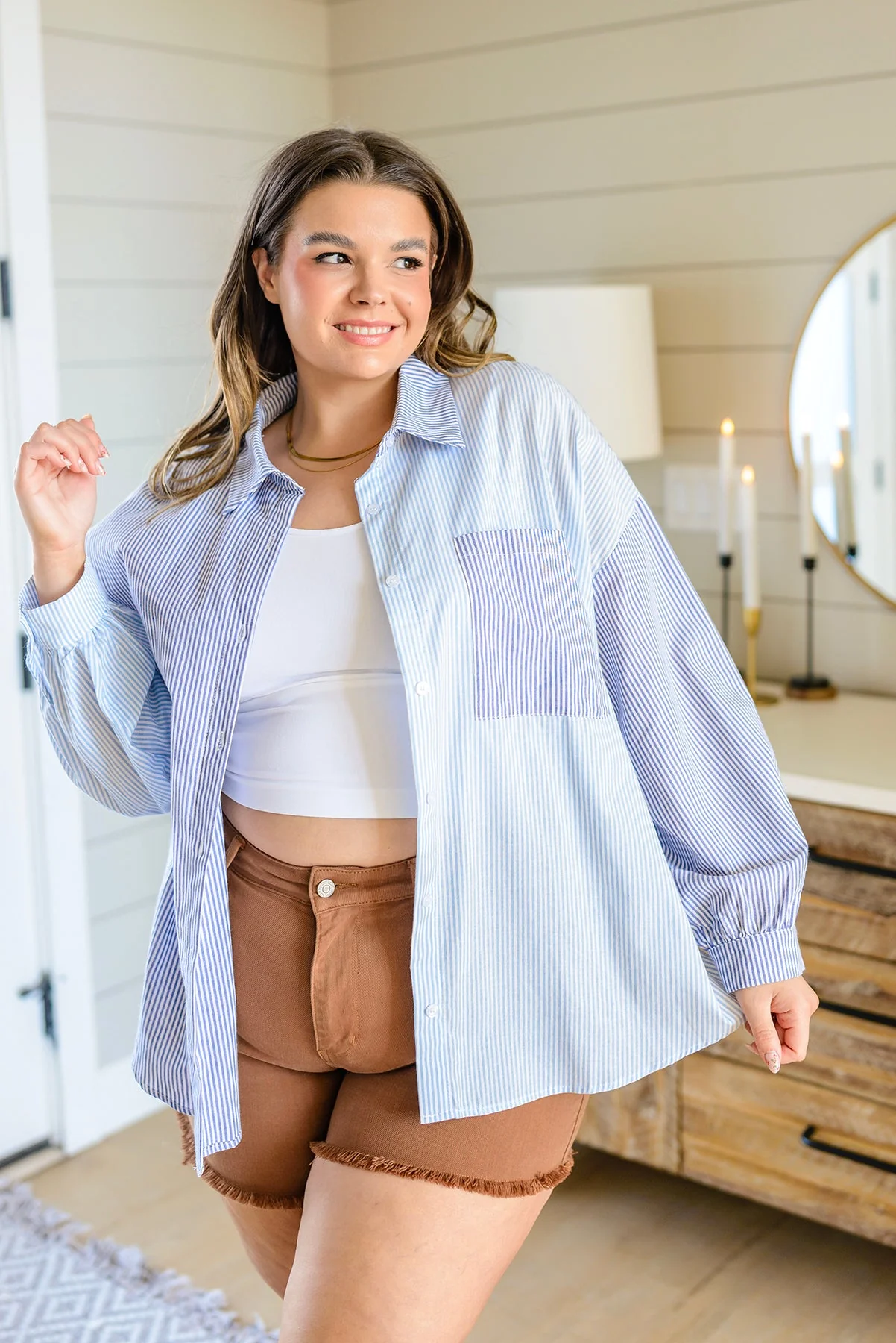 Yours or Mine Striped Button Down - Makeswep