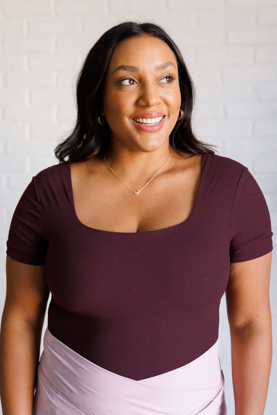 They're Not Like Us Square Neck Bodysuit in Cassis - Makeswep