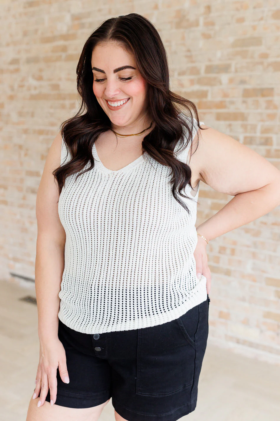 As It Was V-Neck Sweater Tank - Makeswep